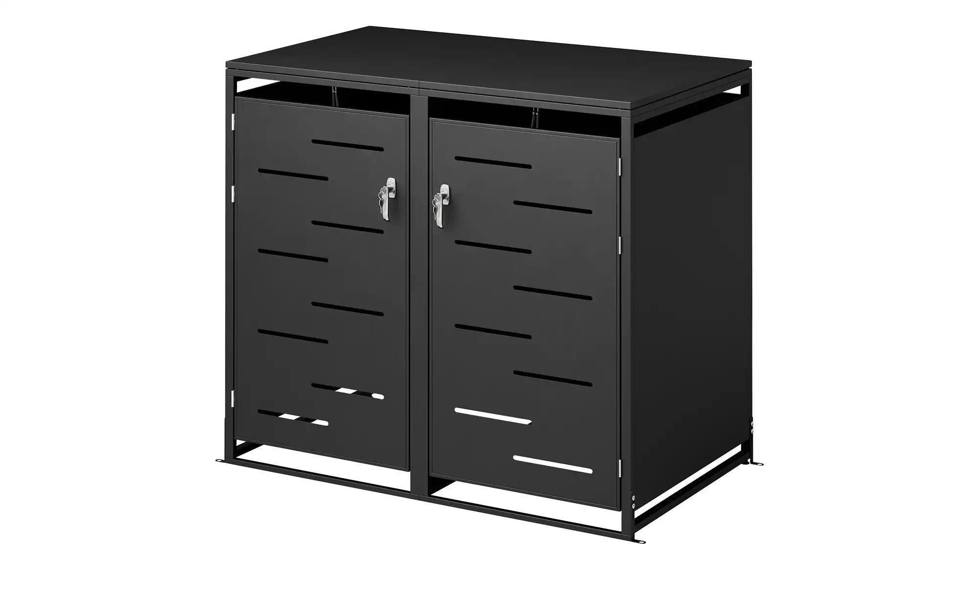 Mülltonnenbox Bornholm ¦ schwarz ¦ Maße (cm): B: 136 H: 120 T: 80.0 Garten > Gartenzubehör > Gartenaufbewahrung - Höffner
