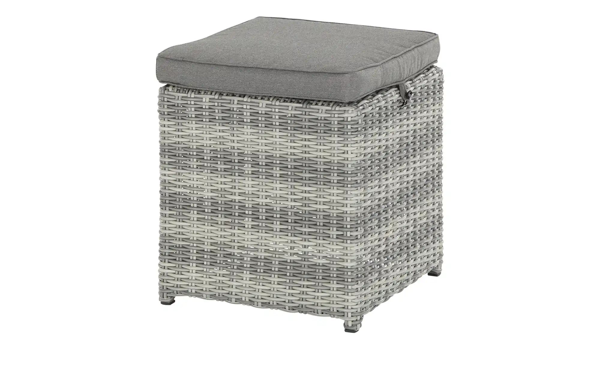 Hocker  Padua ¦ grau ¦ Maße (cm): B: 41,5 H: 40,5 T: 41,5 Garten > Gartenmö günstig online kaufen