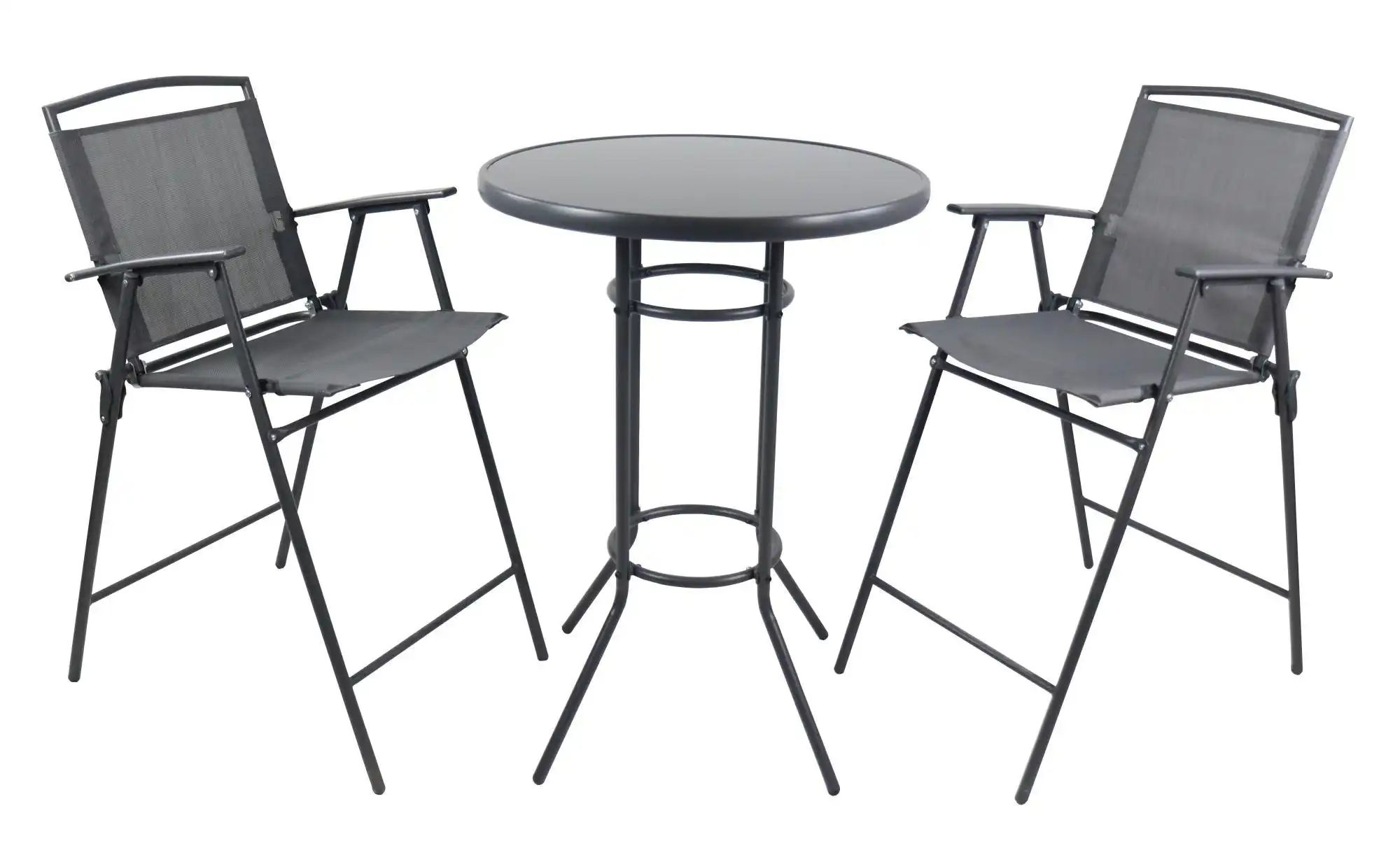 Gartenmöbel 3er-Set   ¦ schwarz ¦ Maße (cm): B: 70 H: 108 Garten > Gartenmö günstig online kaufen