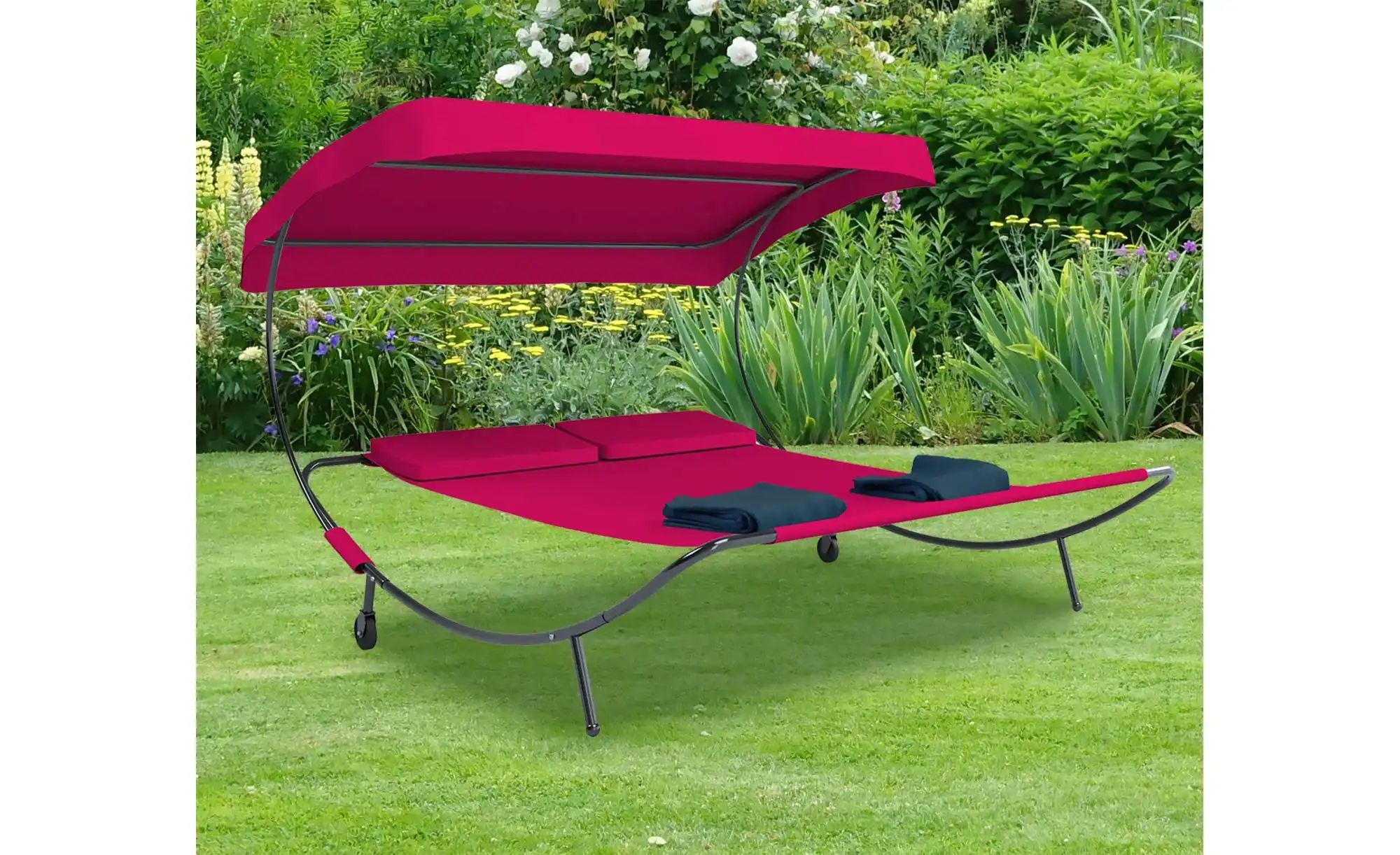 Doppelliege   ¦ rot ¦ Maße (cm): B: 182 H: 137 Garten > Gartenmöbel > Garte günstig online kaufen