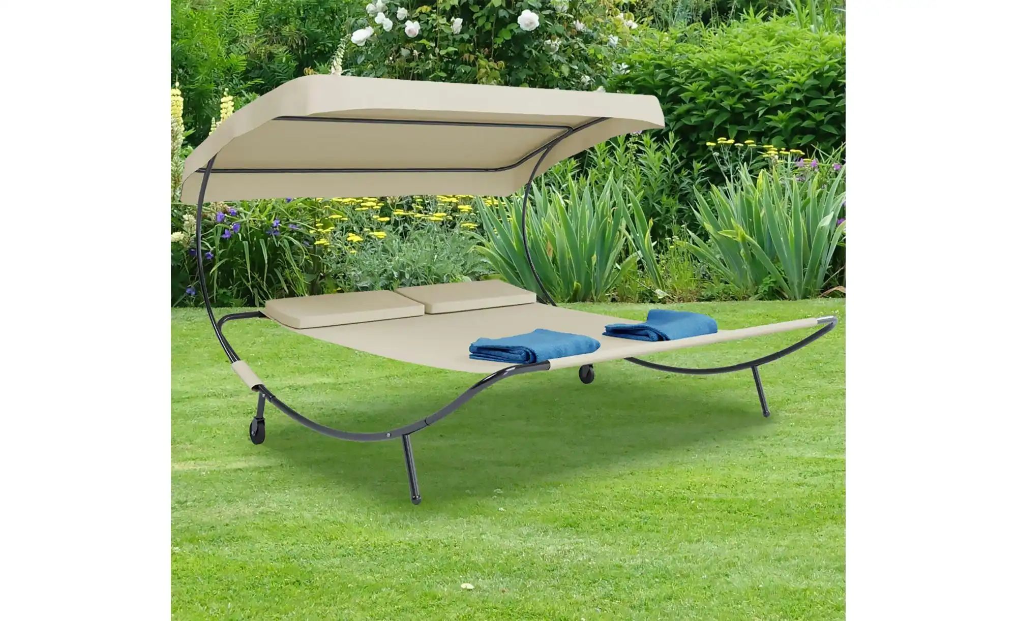 Doppelliege   ¦ creme ¦ Maße (cm): B: 182 H: 137 Garten > Gartenmöbel > Gar günstig online kaufen