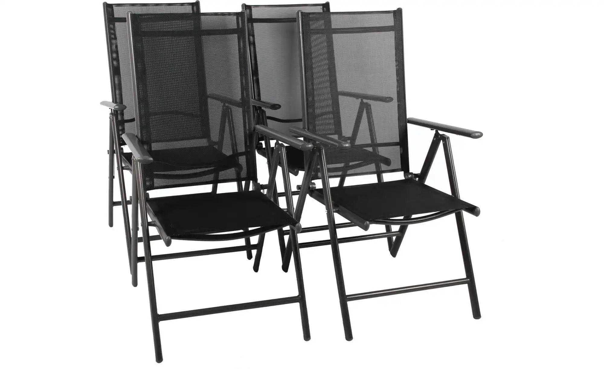 Gartenstuhl 4er-Set   ¦ grau ¦ Maße (cm): B: 56 H: 105 Garten > Gartenmöbel günstig online kaufen
