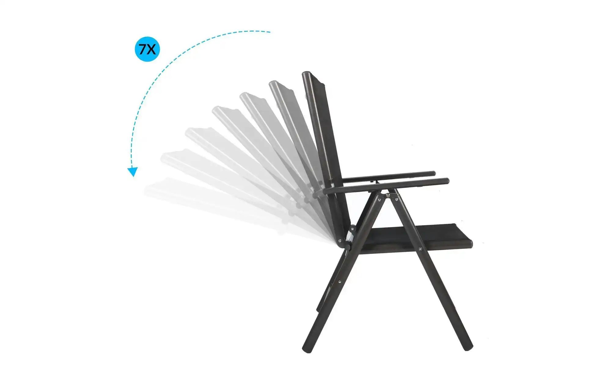 Gartenstuhl 4er-Set   ¦ grau ¦ Maße (cm): B: 56 H: 105 Garten > Gartenmöbel günstig online kaufen