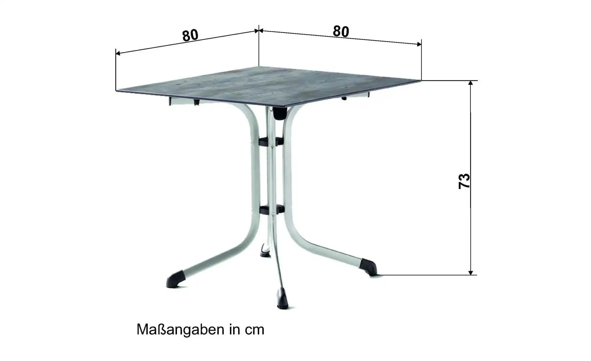 Sieger Klapptisch   ¦ grau ¦ Maße (cm): B: 80 H: 73 Garten > Gartenmöbel > günstig online kaufen
