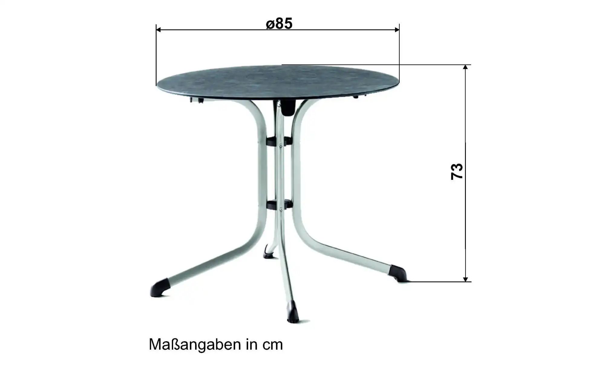 Sieger Klapptisch   ¦ schwarz ¦ Maße (cm): B: 85 H: 73  Ø: 85 Garten > Gart günstig online kaufen