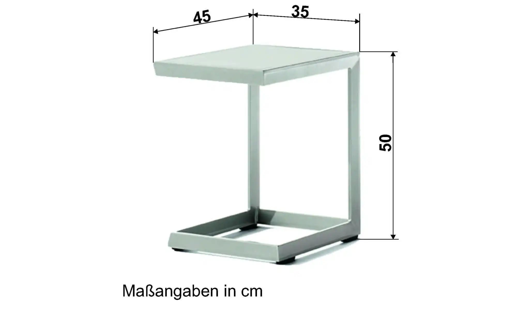 Sieger Beistelltisch   ¦ weiß ¦ Maße (cm): B: 45 H: 50 Garten > Gartenmöbel günstig online kaufen