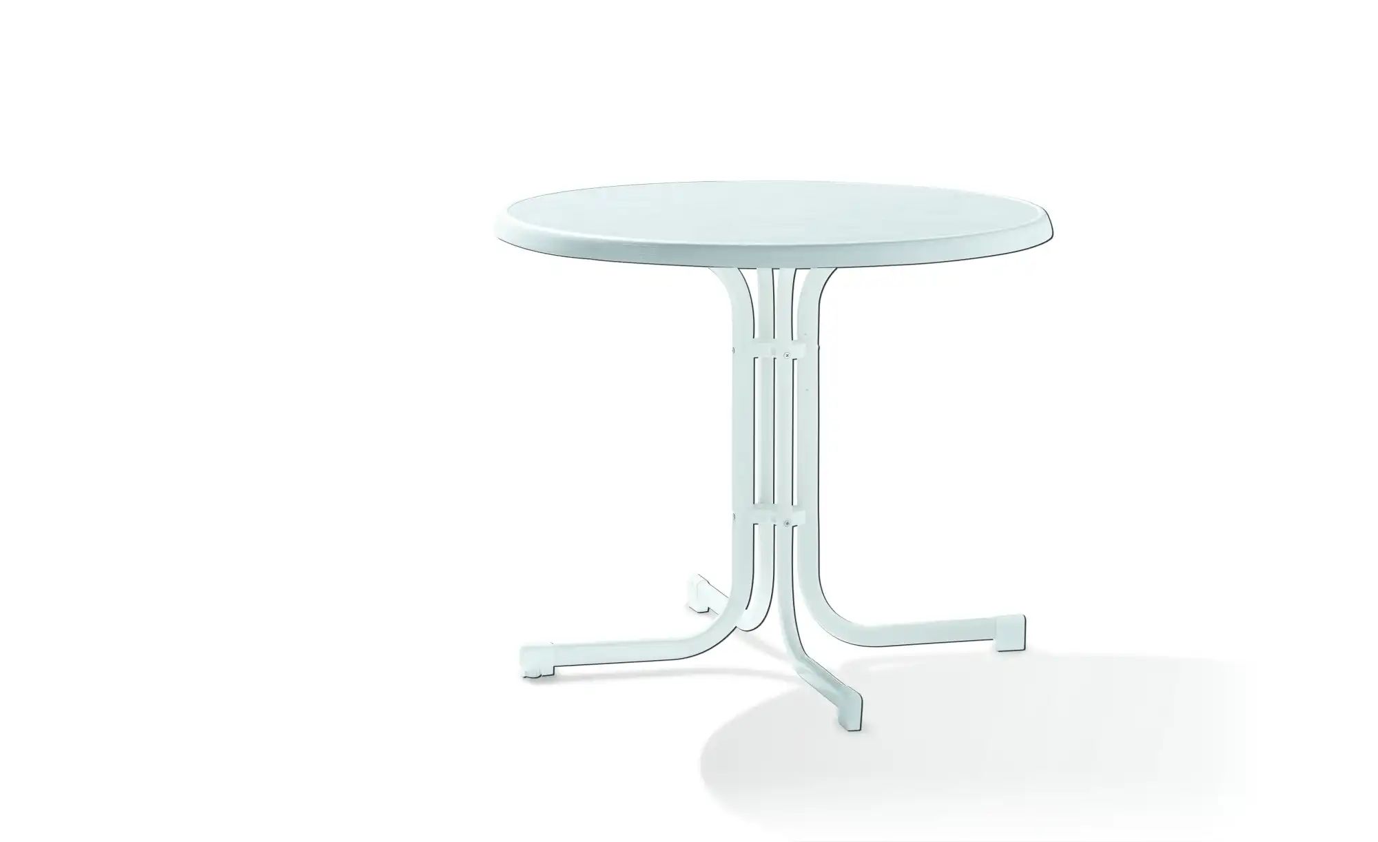 Sieger Klapptisch   ¦ weiß ¦ Maße (cm): B: 85 H: 72  Ø: 85 Garten > Gartenm günstig online kaufen