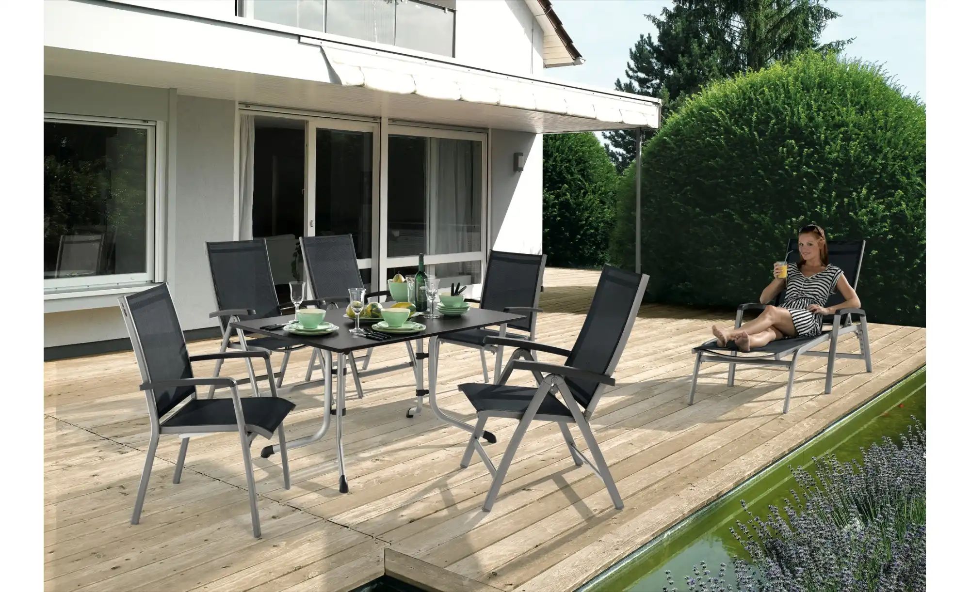 Sieger Klappsessel   ¦ grau ¦ Maße (cm): B: 62 H: 109 Garten > Gartenmöbel günstig online kaufen