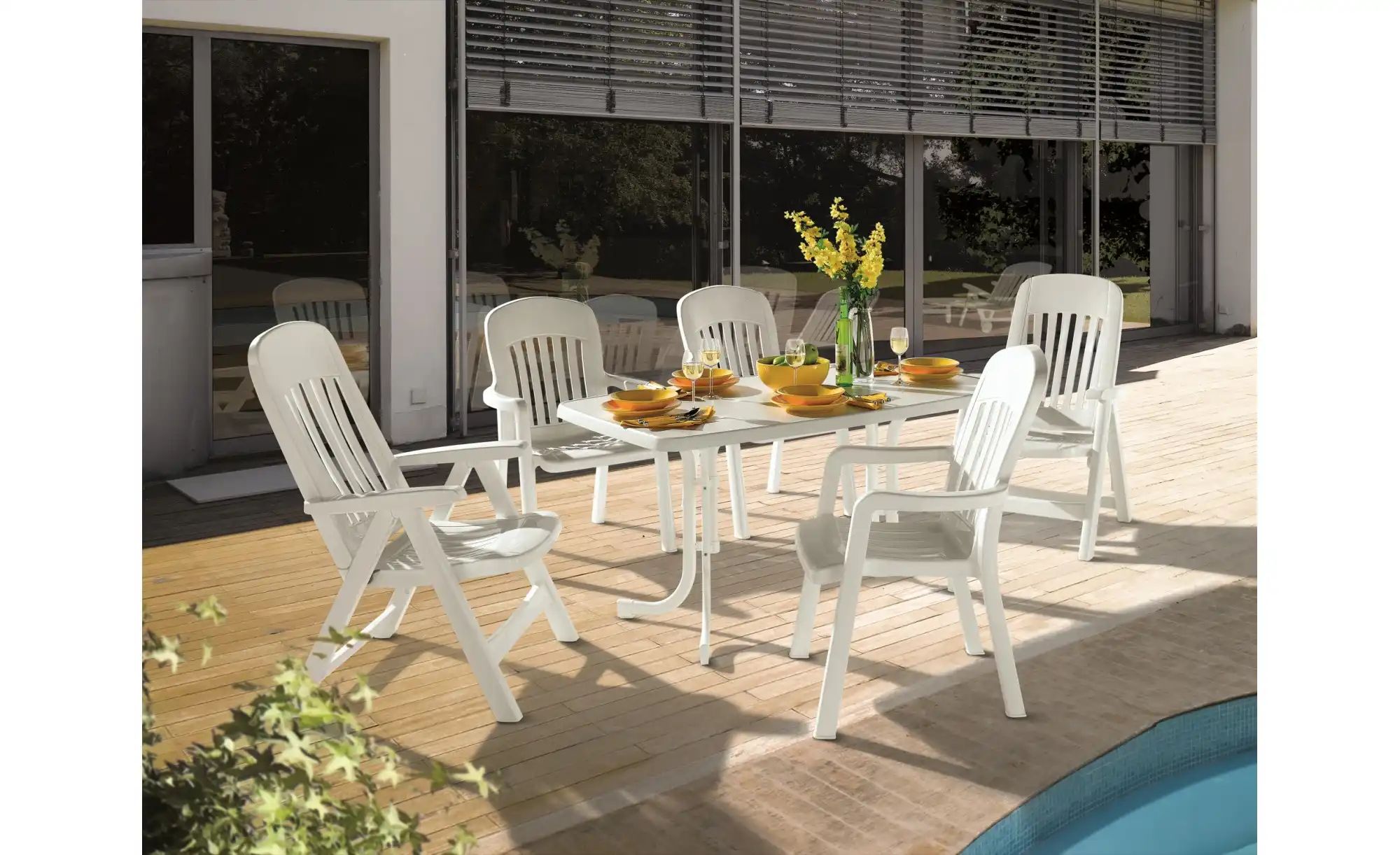 Sieger Klappsessel   ¦ weiß ¦ Maße (cm): B: 65 H: 108 Garten > Gartenmöbel günstig online kaufen