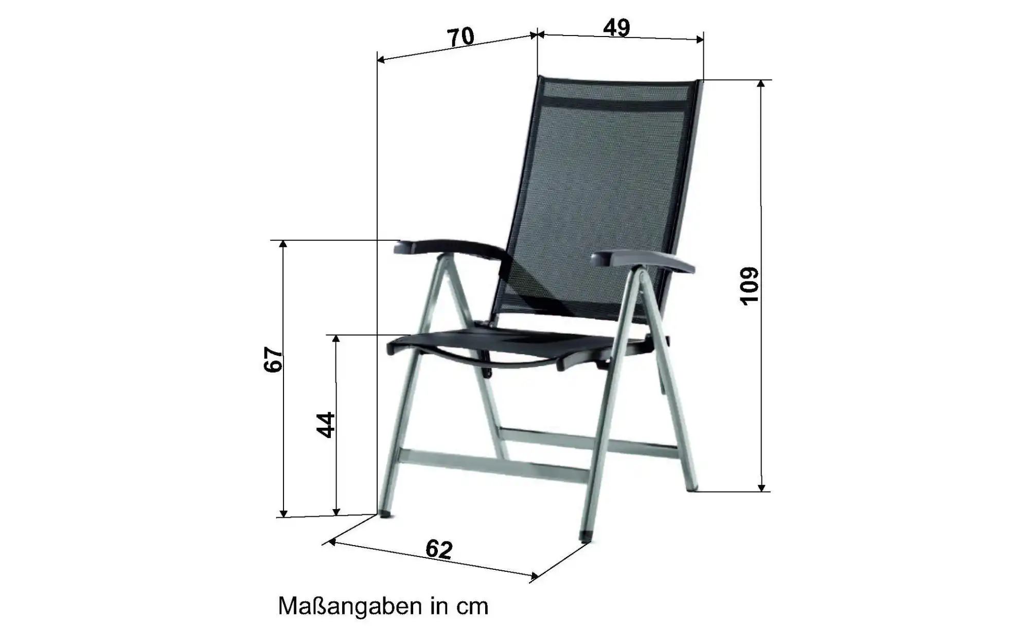 Sieger Klappsessel   ¦ grau ¦ Maße (cm): B: 71 H: 109 Garten > Gartenmöbel günstig online kaufen