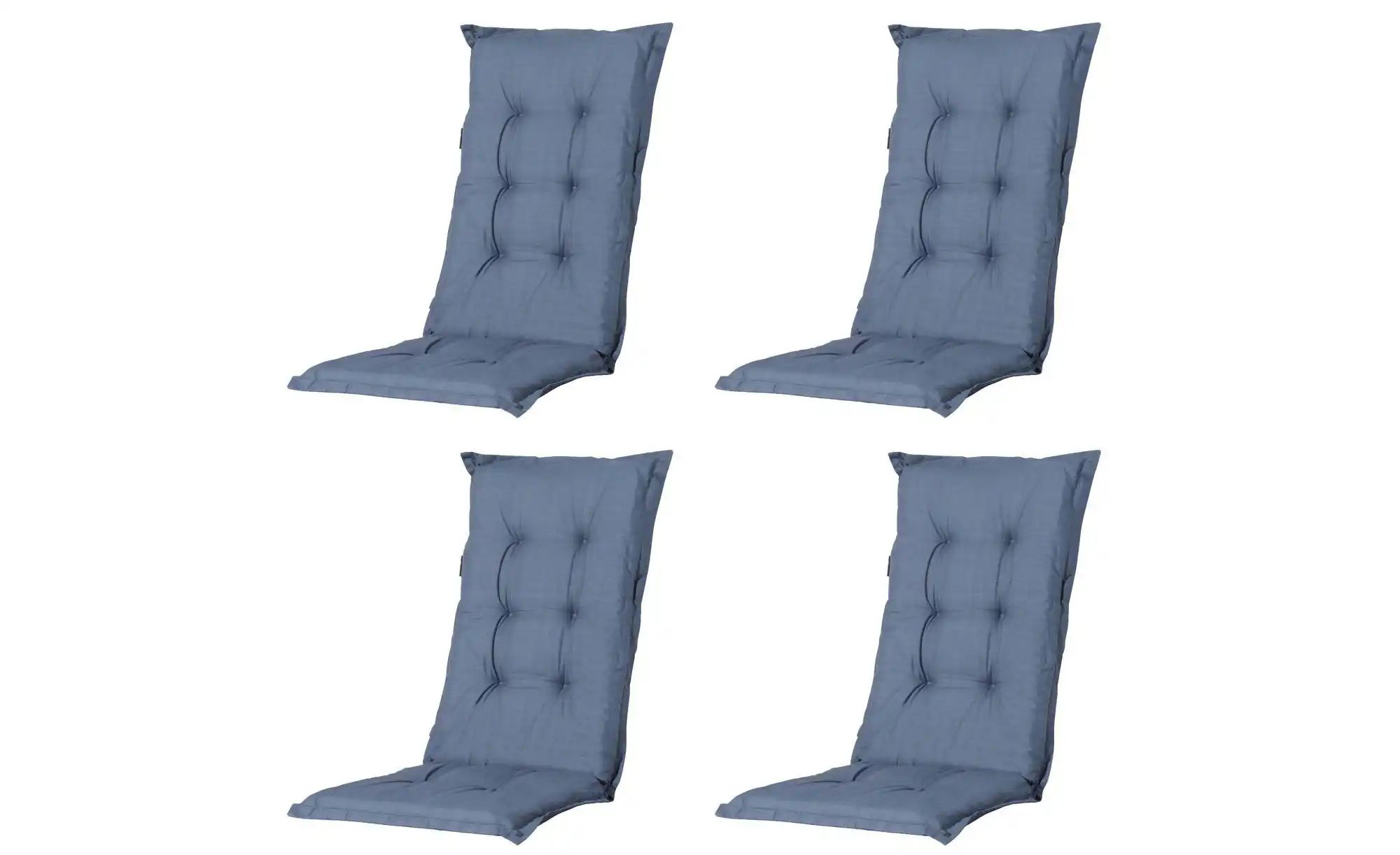 Auflage hoch 4er-Set Basic ¦ blau ¦ Maße (cm): B: 50 H: 6 Garten > Auflagen & Kissen > Hochlehner-Auflagen - Höffner