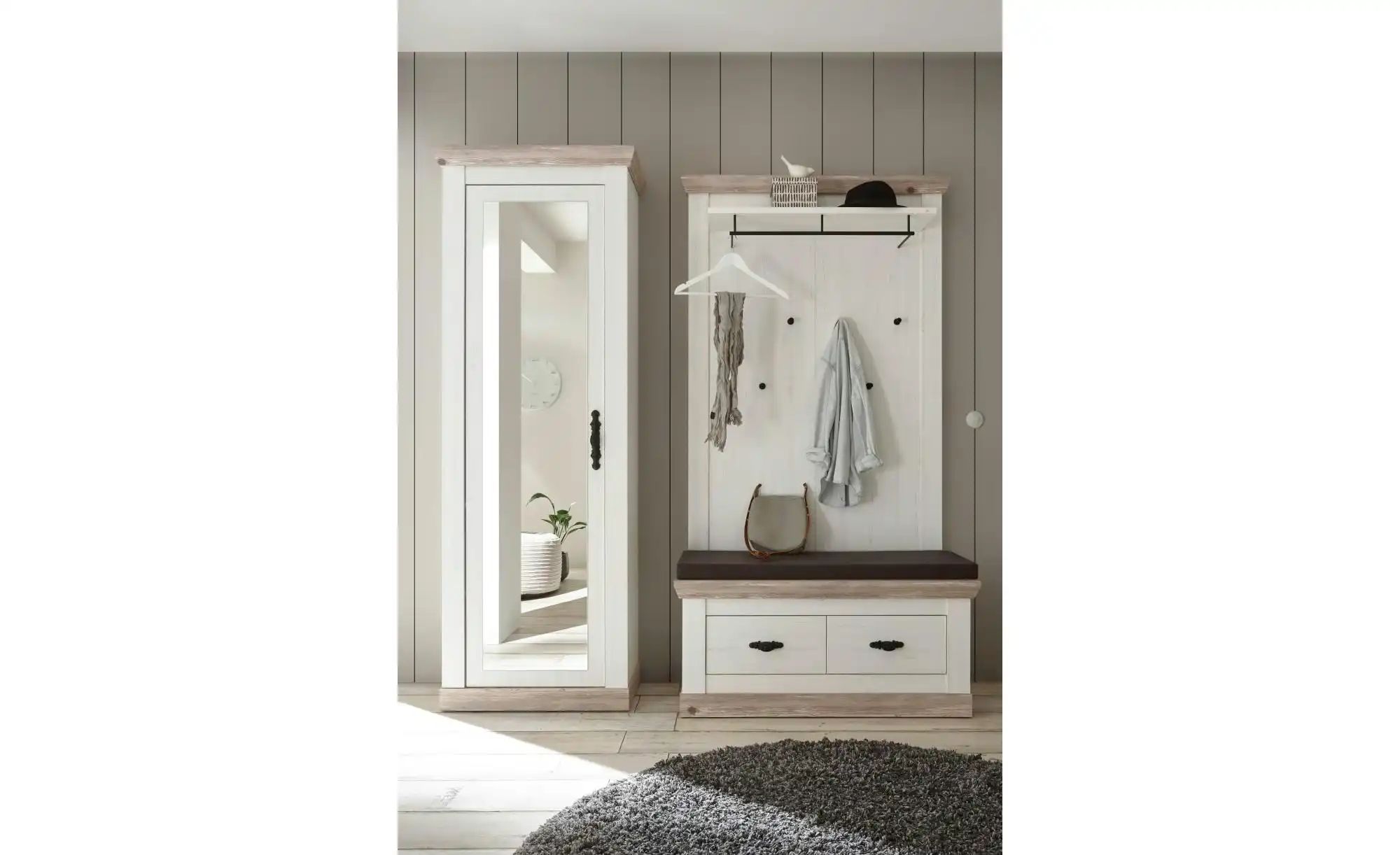 Garderobe Roble ¦ weiß ¦ Maße (cm): B: 190 H: 201 Garderoben & Kleiderstangen > Garderoben - Höffner