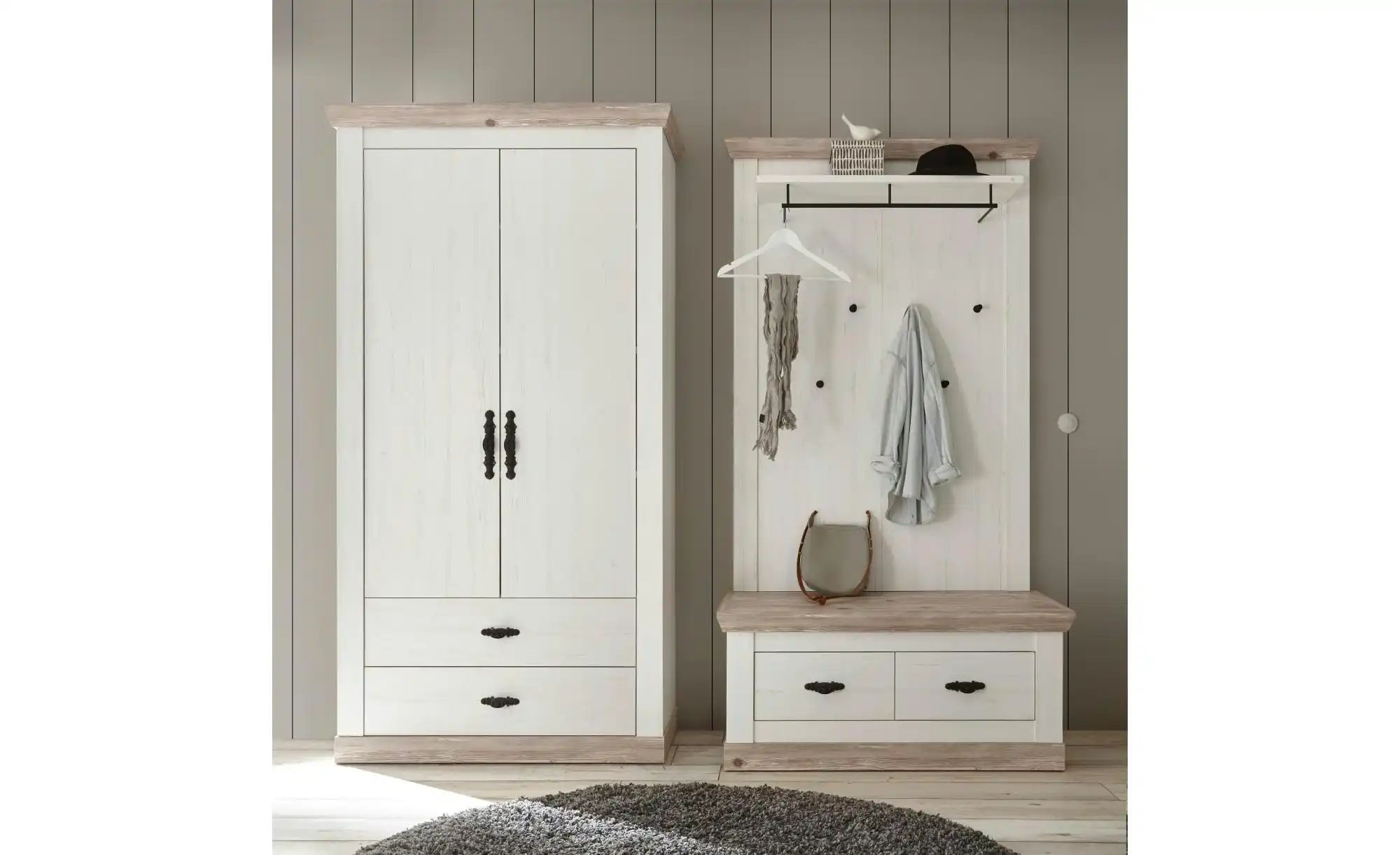 Thumbnail - Garderobe   ¦ weiß ¦ Maße (cm): B: 224 H: 201 T: 45.0 Garderoben & Kleiderstangen > Garderoben - Höffner