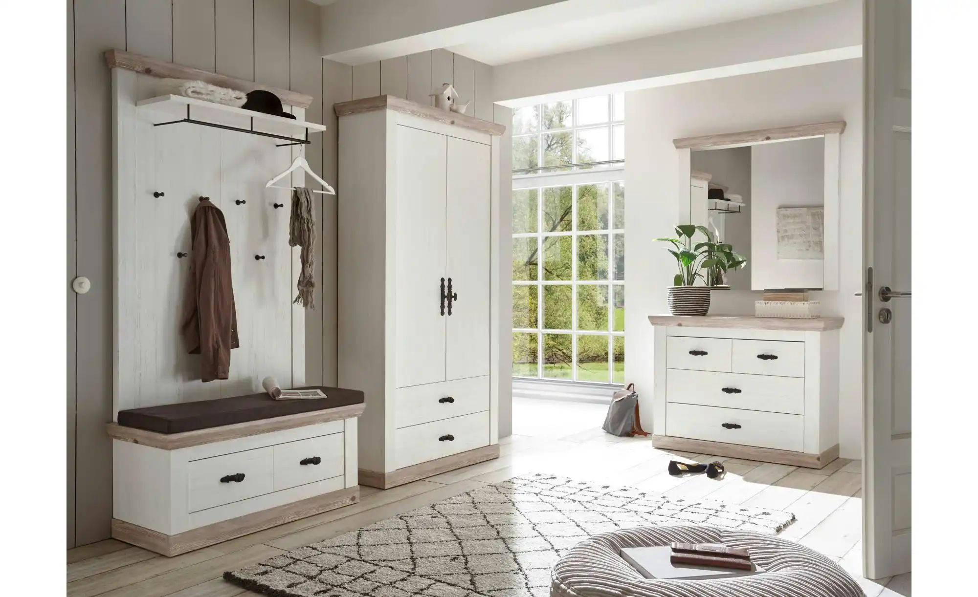 Thumbnail - Garderobe  Roble ¦ weiß ¦ Maße (cm): B: 341 H: 201 T: 45.0 Garderoben & Kleiderstangen > Garderoben - Höffner