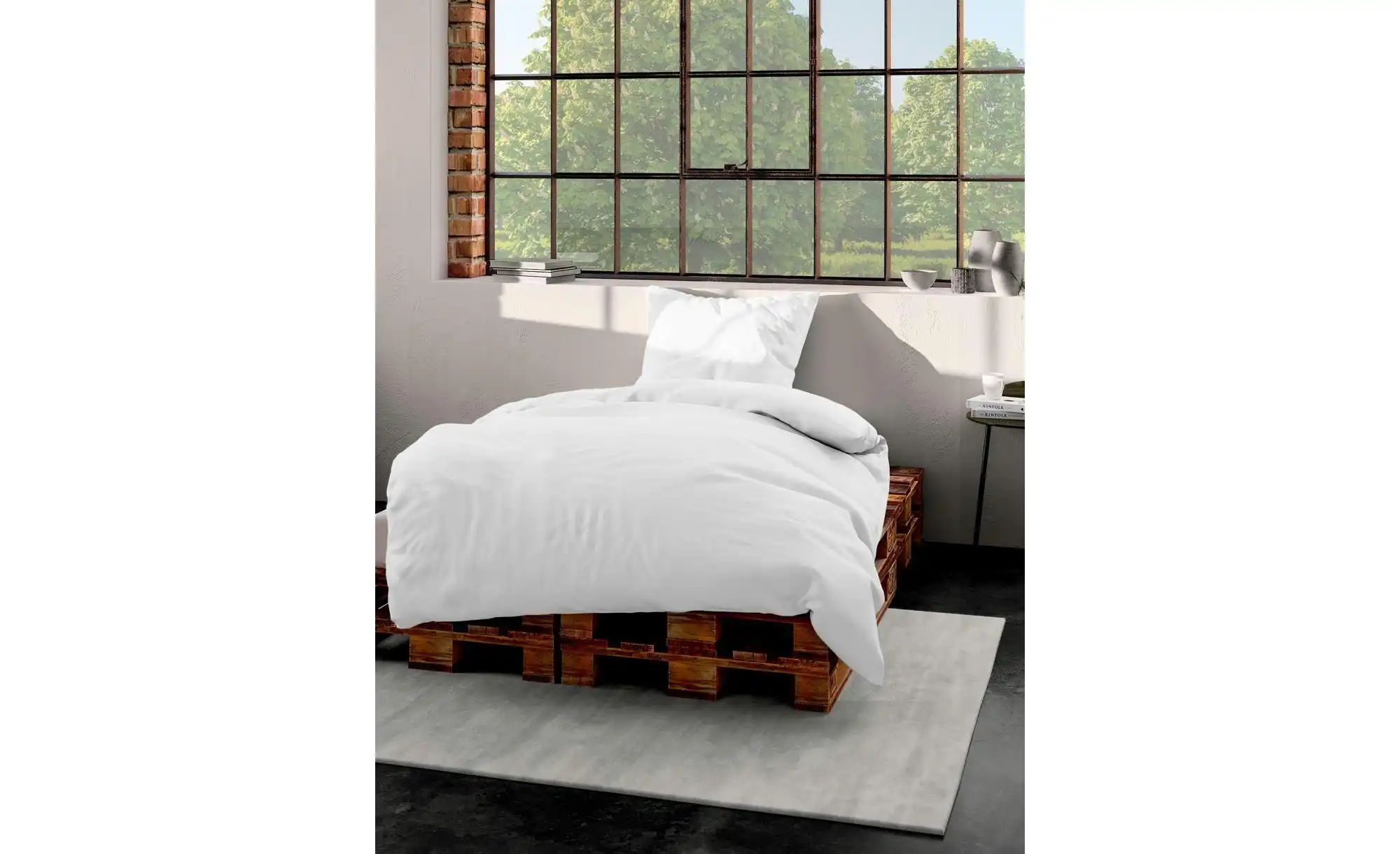 Thumbnail - Bierbaum Seersucker Bettwäsche ¦ weiß ¦ Maße (cm): B: 155 H: 1 Bettwaren > Bettwäsche > Bettwäsche ganzjährig - Höffne...