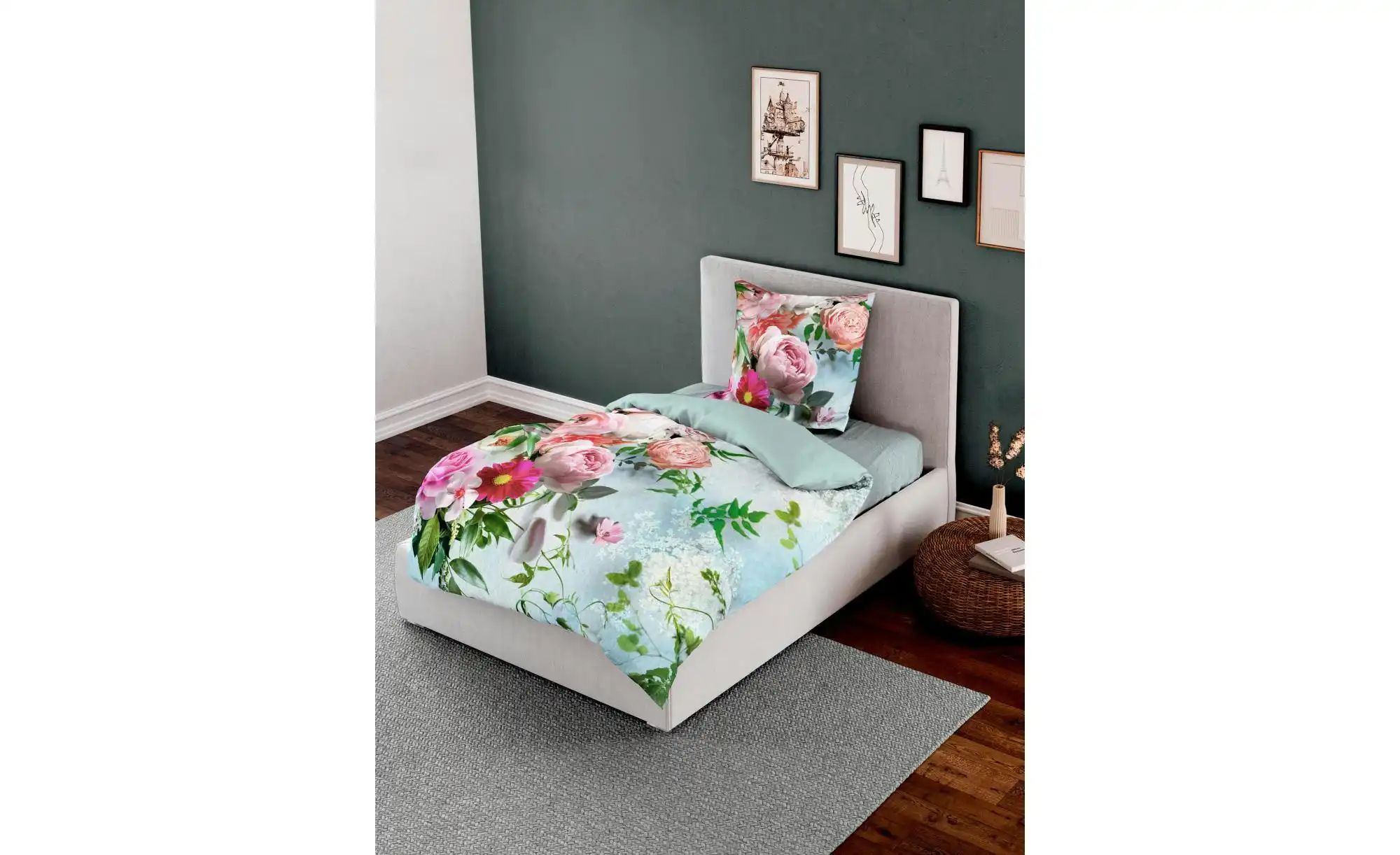 Bierbaum Mako-Satin Bettwäsche   ¦ blau ¦ Maße (cm): B: 155 H: 1 Bettwaren günstig online kaufen