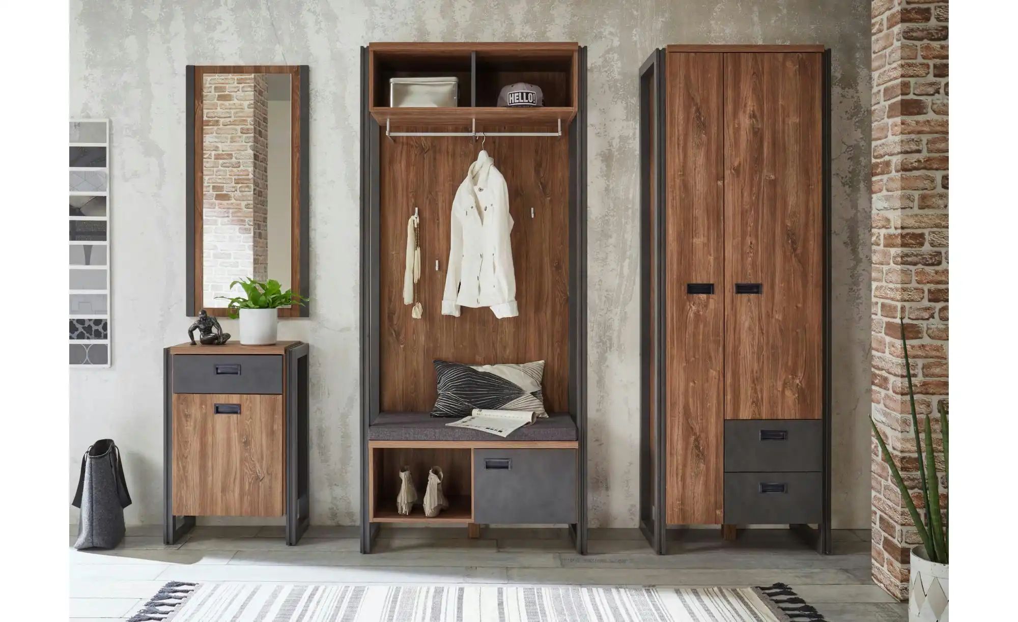Thumbnail - Garderobe  Dinan ¦ braun ¦ Maße (cm): B: 90 H: 45 Garderoben & Kleiderstangen > Garderoben - Höffner