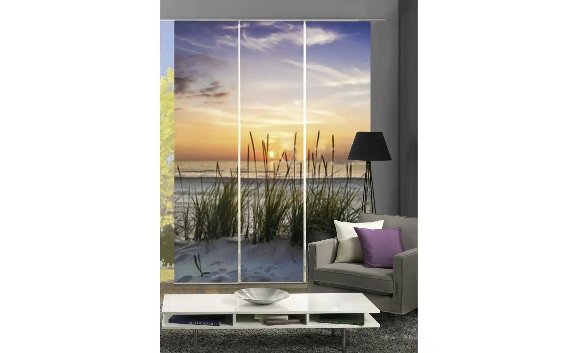 HOME WOHNIDEEN Schiebegardine »EVENING«, (3 St.), HxB: 245x60, inkl. Befest günstig online kaufen