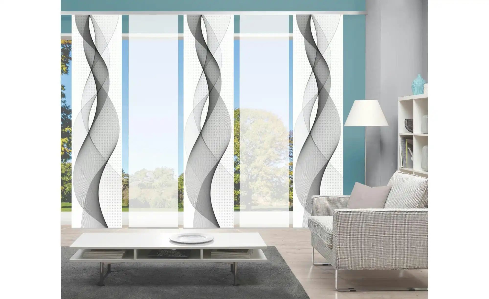 HOME WOHNIDEEN Schiebegardine »OPALIA 5ER SET«, (5 St.), HxB: 245x60 günstig online kaufen