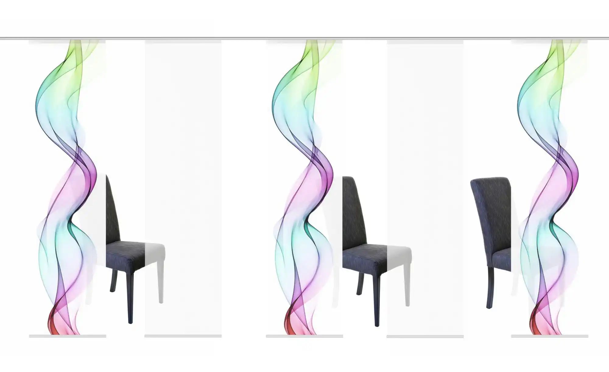 HOME WOHNIDEEN Schiebegardine "ALBERTA" Klettband 5 Stk. tlg. HxB: 245x60, günstig online kaufen