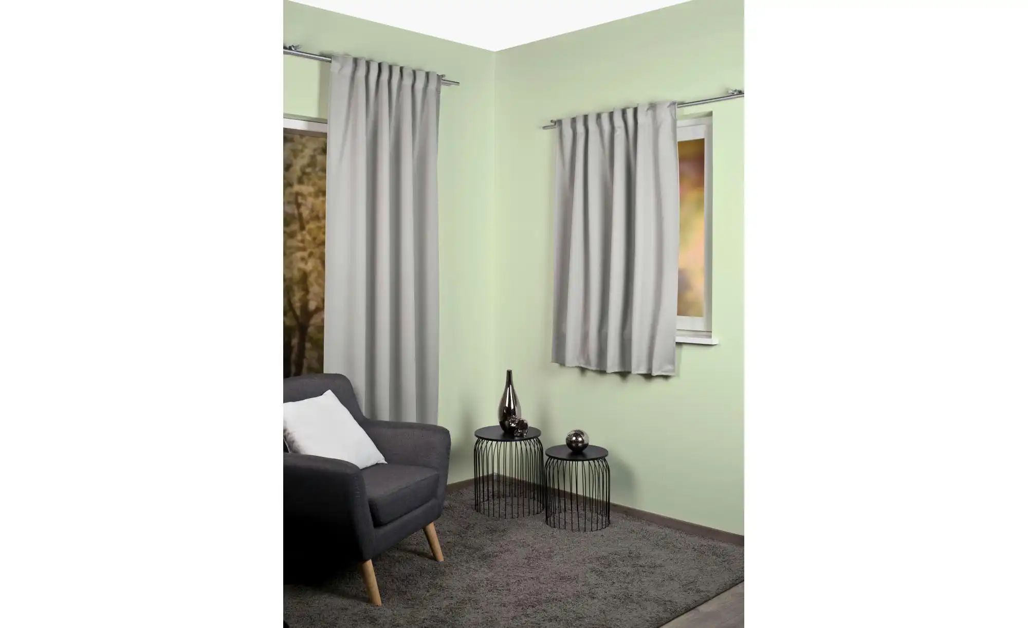 Thumbnail - HOME Wohnideen Verdunklungsschal ¦ grau ¦ Maße (cm): B: 140 Gardinen & Rollos > Gardinen & Vorhänge > Schiebegardinen ...