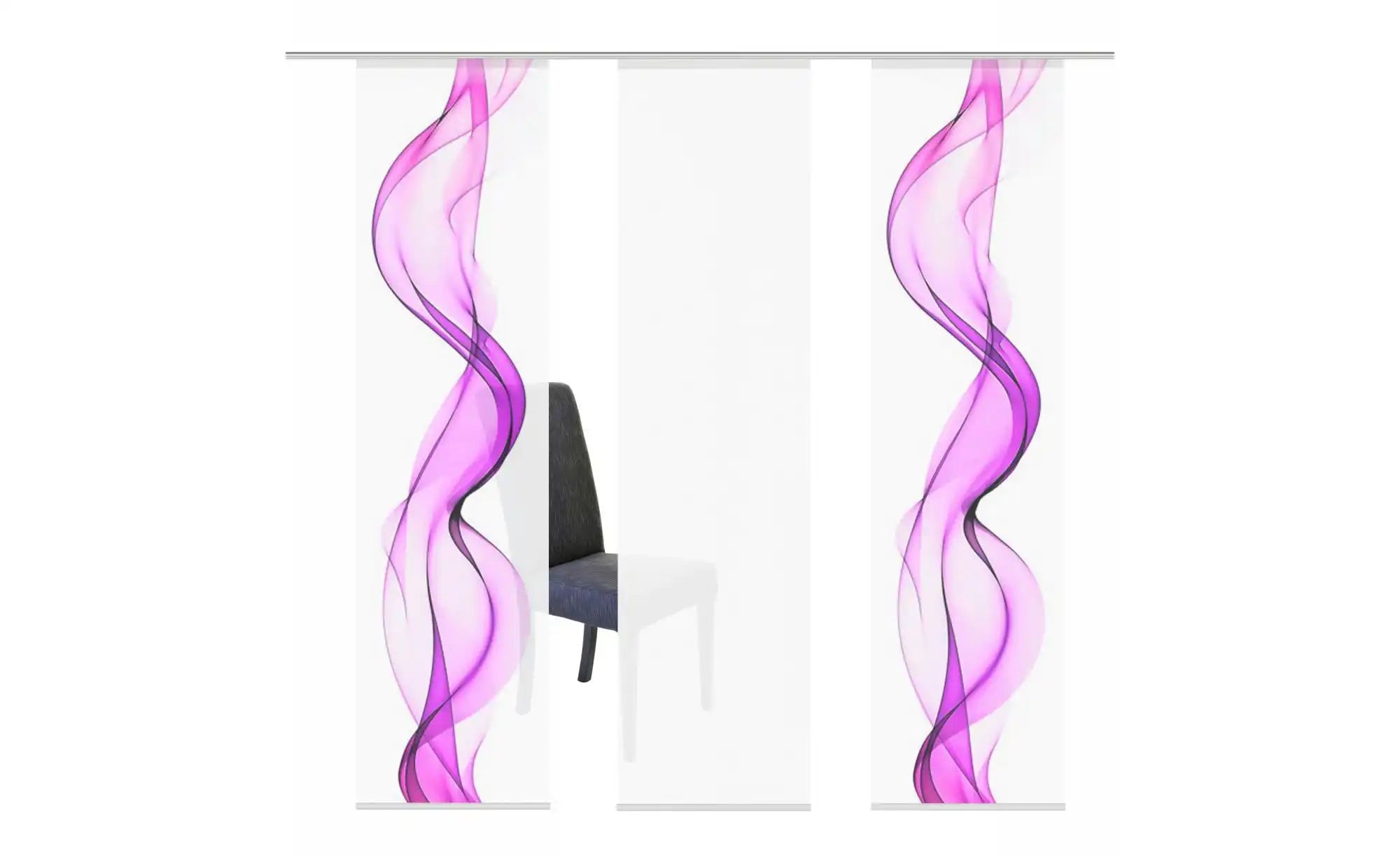 HOME WOHNIDEEN Schiebegardine "ALBERTA" Klettband 3 Stk. tlg. HxB: 245x60, günstig online kaufen