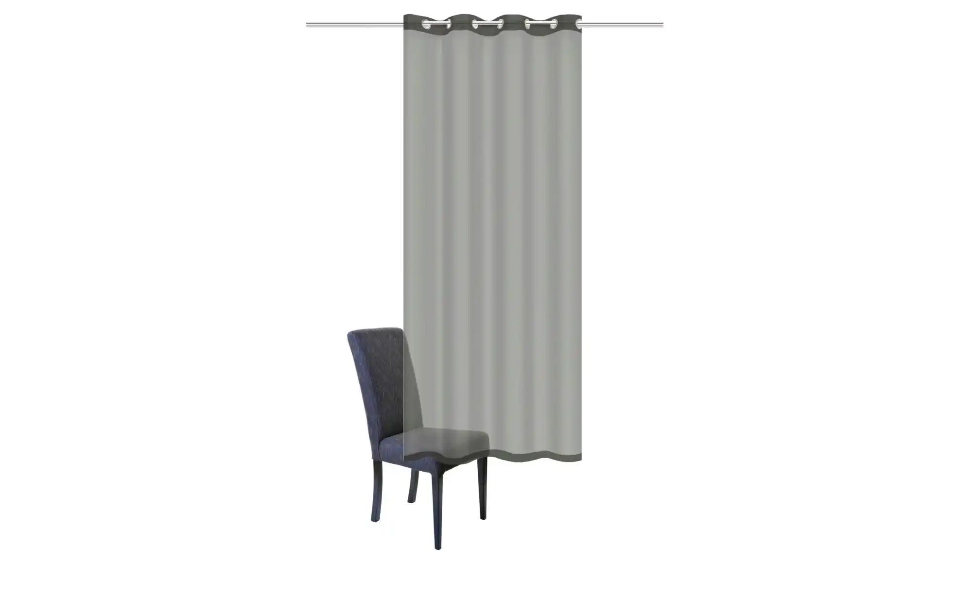Thumbnail - HOMEbasics Ösenschal   ¦ grau ¦ Maße (cm): B: 140 H: 175 Gardinen & Rollos > Gardinen & Vorhänge > Schiebegardinen - Höf...