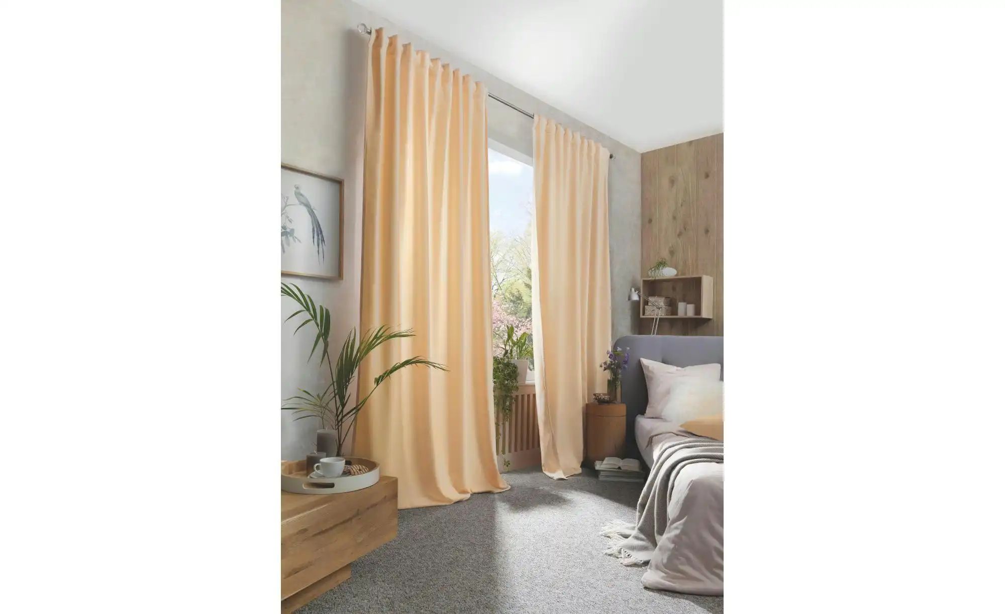 Thumbnail - HOMEbasics Fertigschal ¦ creme ¦ Synthetik ¦ Maße (cm): B: 135 H: 245 Gardinen & Rollos > Gardinen & Vorhänge > Schieb...