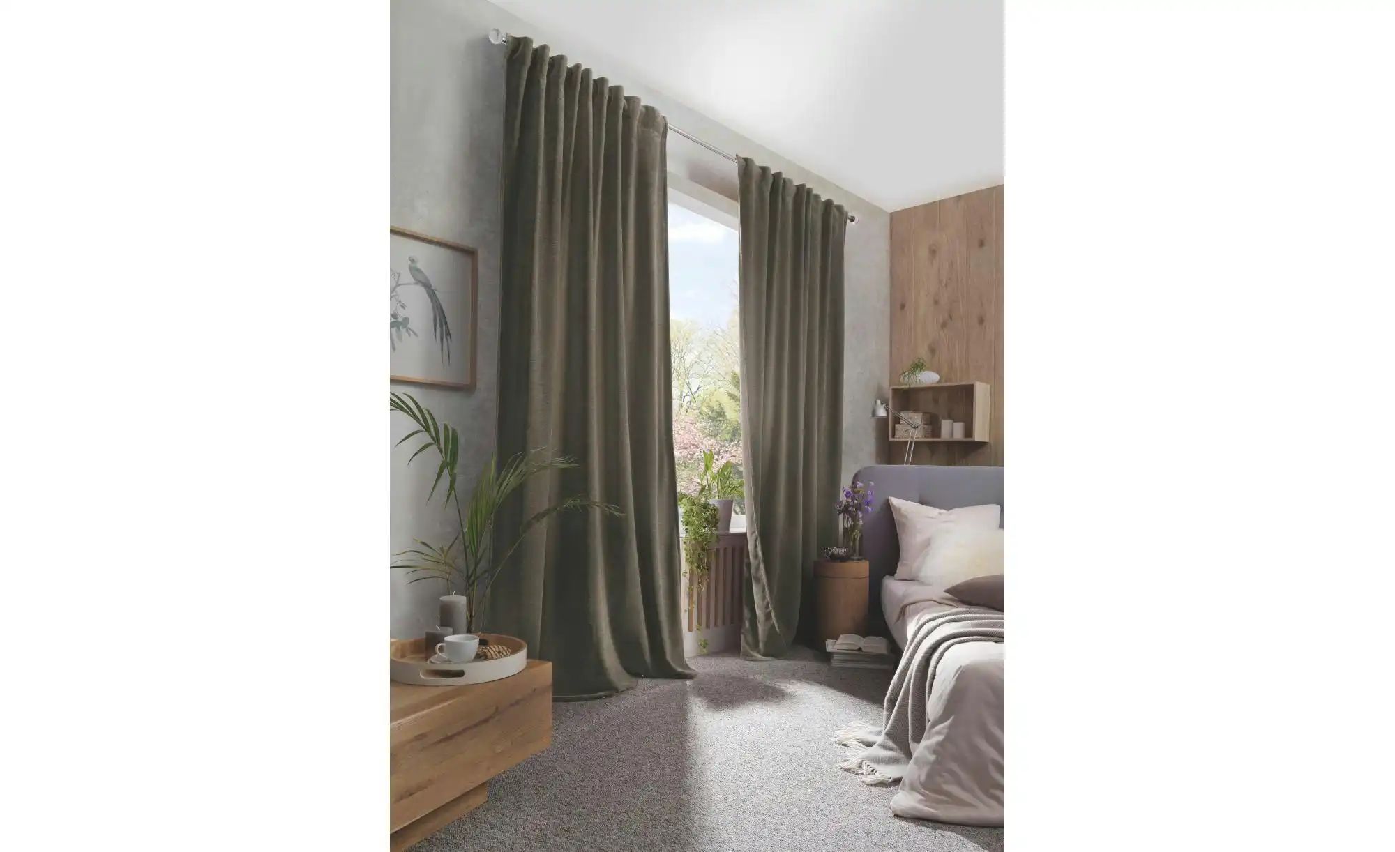 Thumbnail - HOMEbasics Fertigschal ¦ braun ¦ Synthetik ¦ Maße (cm): B: 135 H: 245 Gardinen & Rollos > Gardinen & Vorhänge > Schieb...