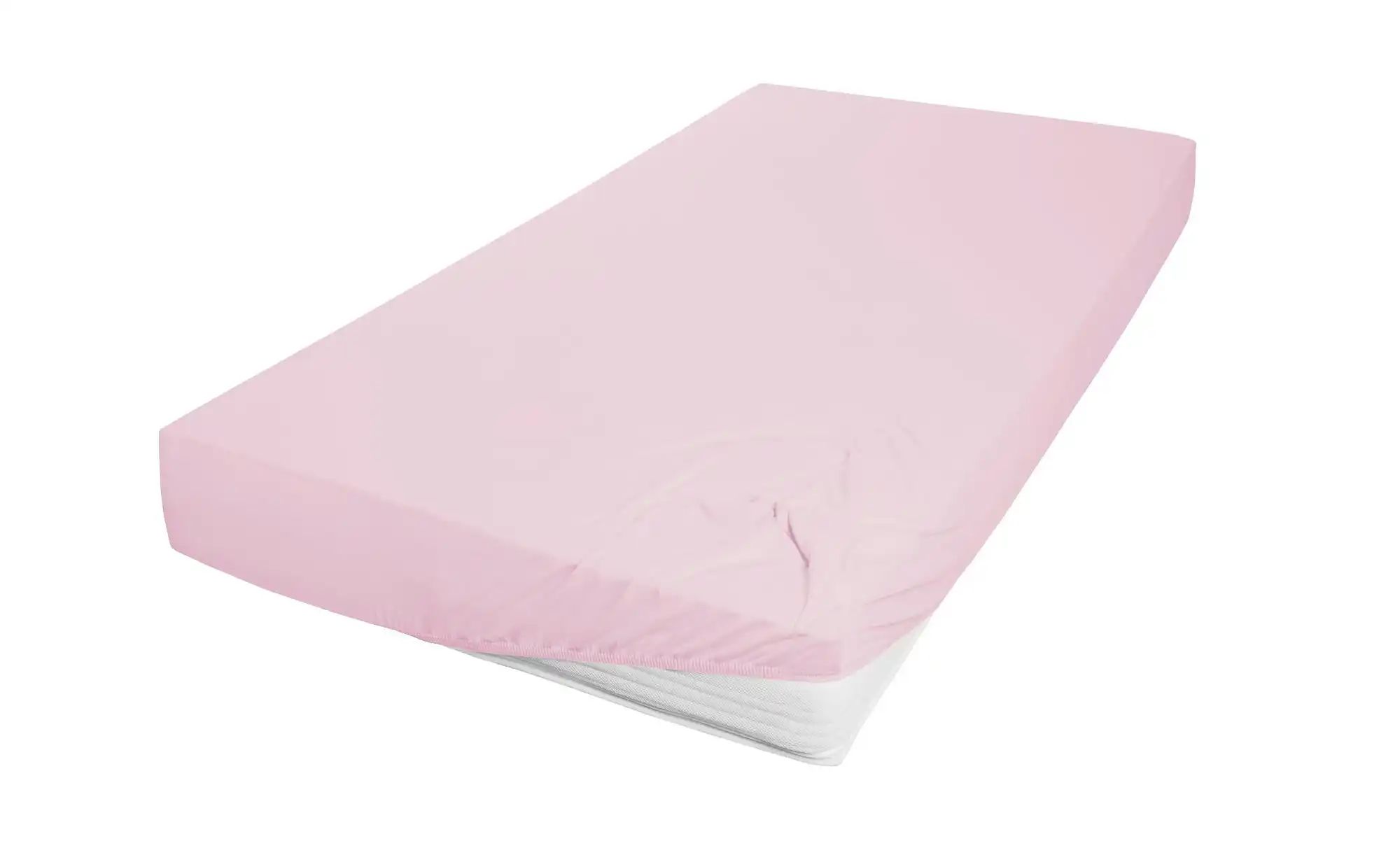 Jersey Spannbettlaken    rosa/pink  Maße (cm): B: 120 H: 22 T: 22.0 | 04002895736015