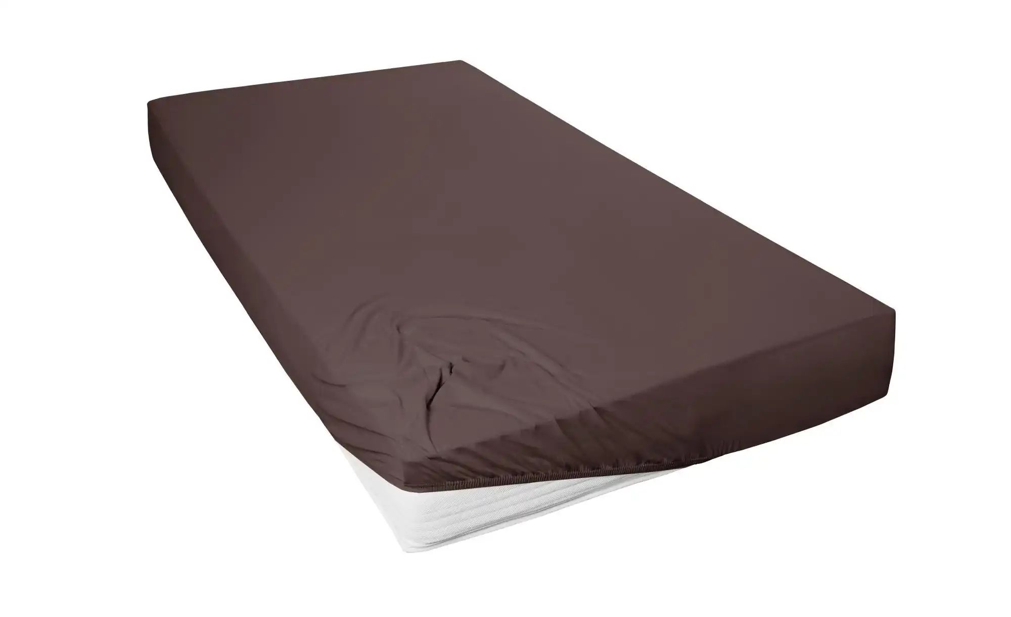 Jersey Spannbettlaken   ¦ braun ¦ Maße (cm): B: 190 H: 22 Bettwaren > Bettl günstig online kaufen