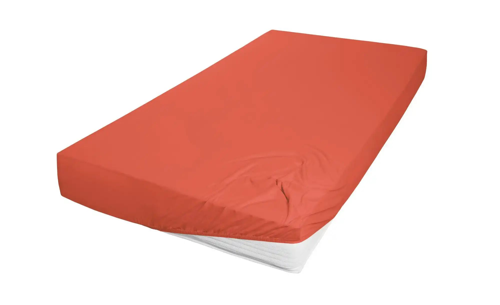 Jersey Spannbettlaken   ¦ rot ¦ Maße (cm): B: 190 H: 22 T: 22.0 Bettwaren > günstig online kaufen