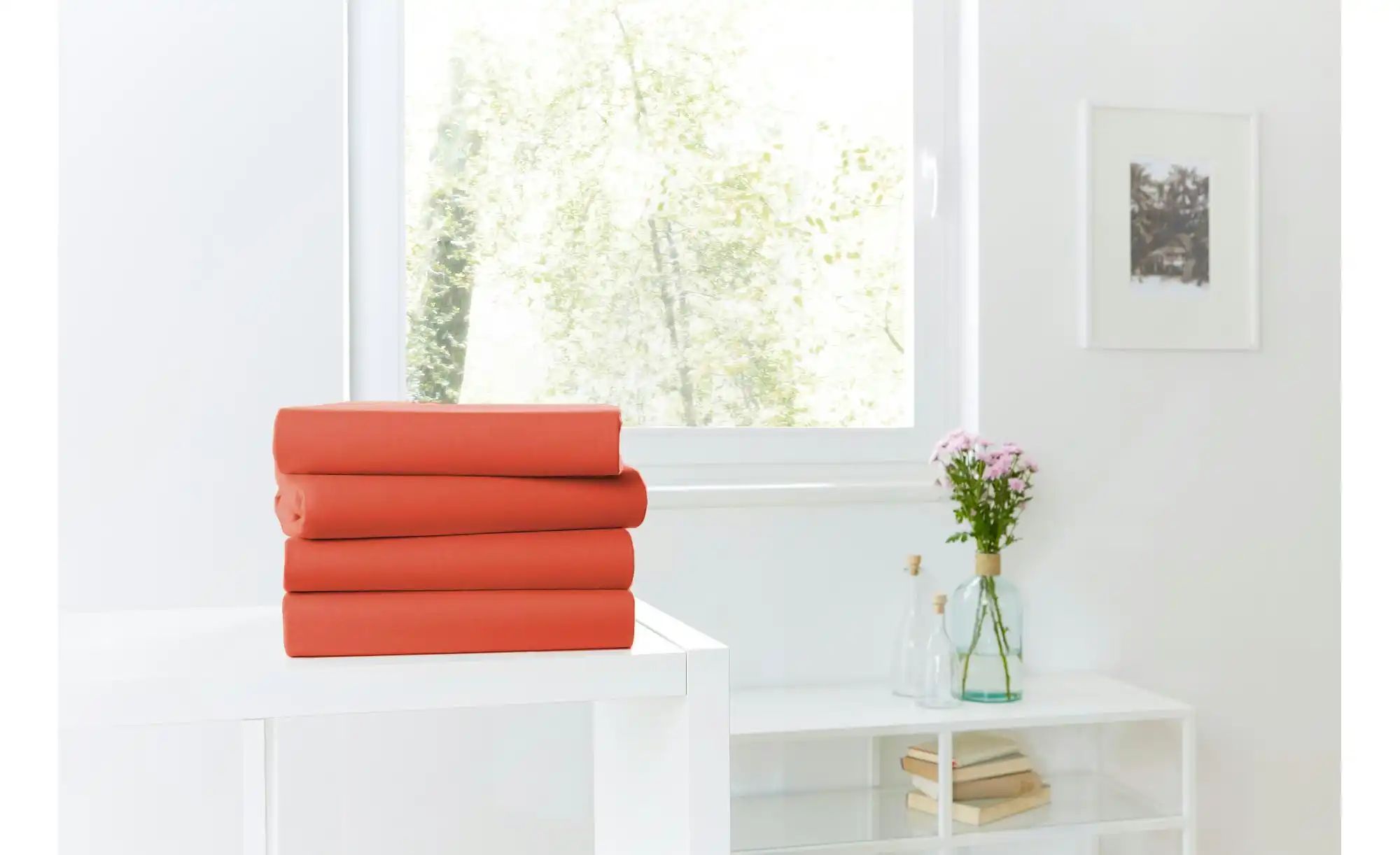 Jersey Spannbettlaken   ¦ rot ¦ Maße (cm): B: 190 H: 22 T: 22.0 Bettwaren > günstig online kaufen