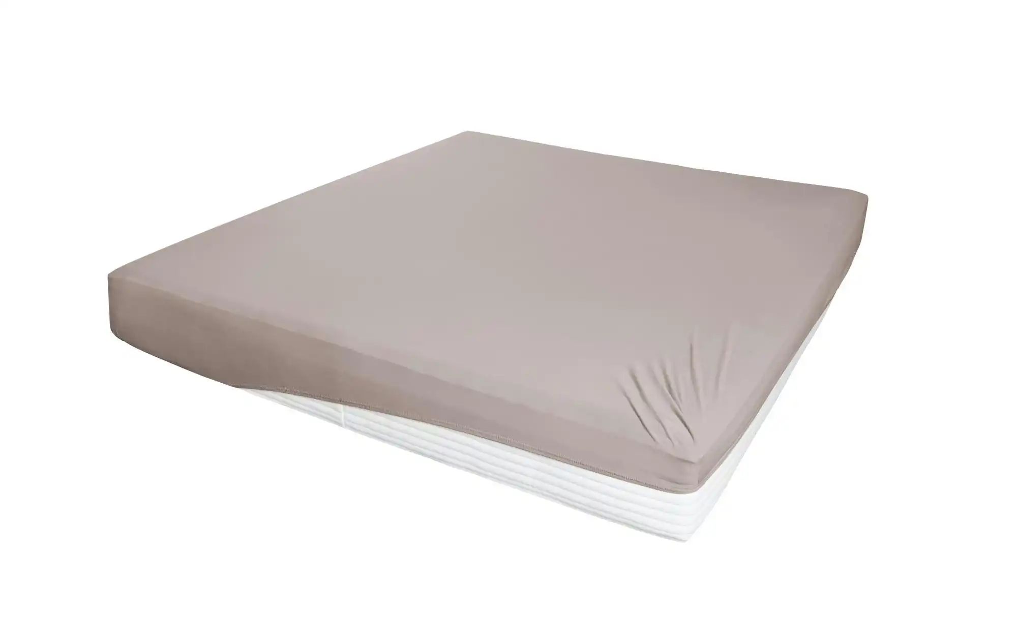 Jersey-Elasthan Boxspringbetttuch ¦ beige ¦ Maße (cm): B: 190 H: 26 T: 26 B günstig online kaufen