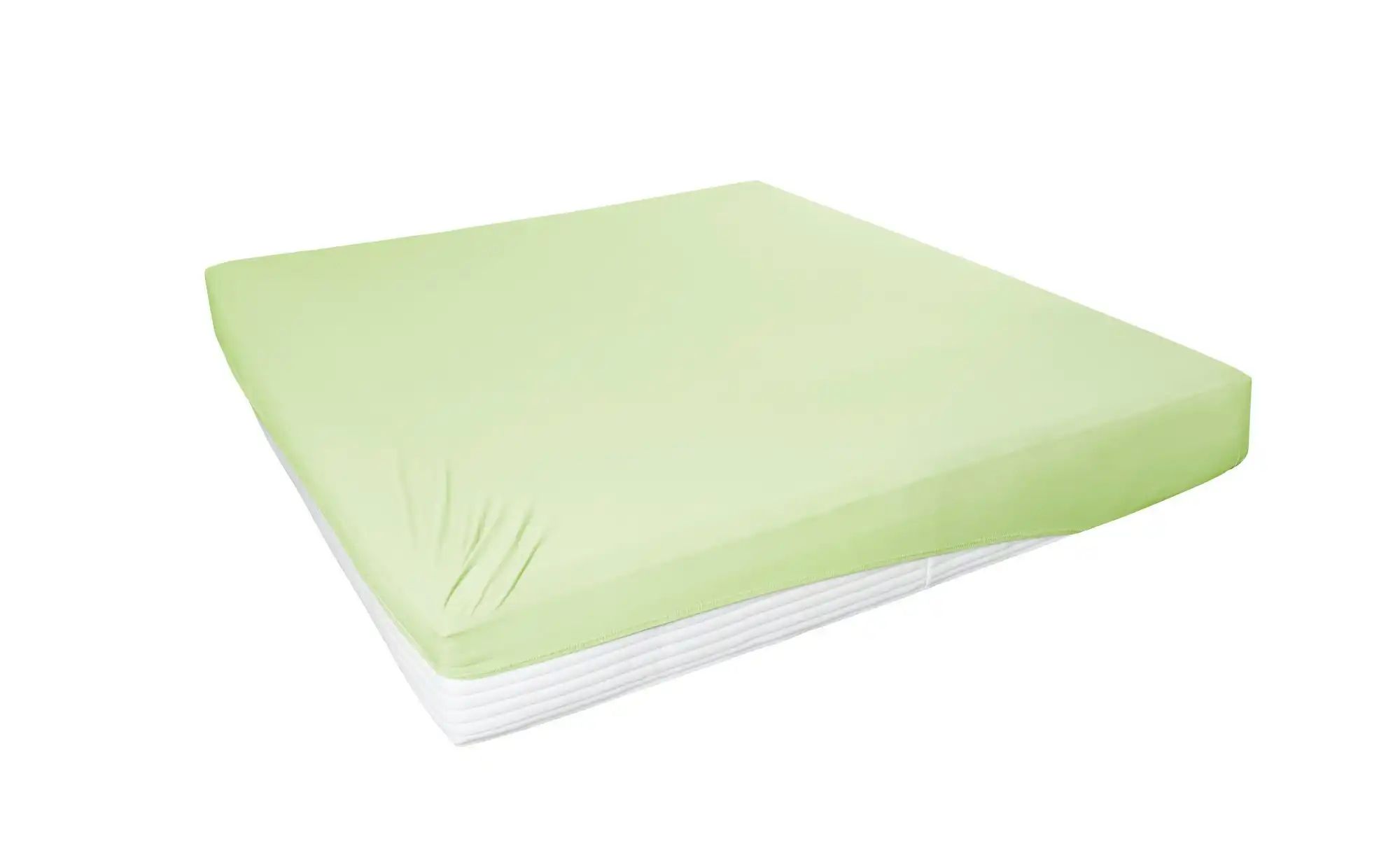 Jersey-Elasthan Boxspringbetttuch   ¦ grün ¦ Maße (cm): B: 190 H: 26 T: 26. günstig online kaufen
