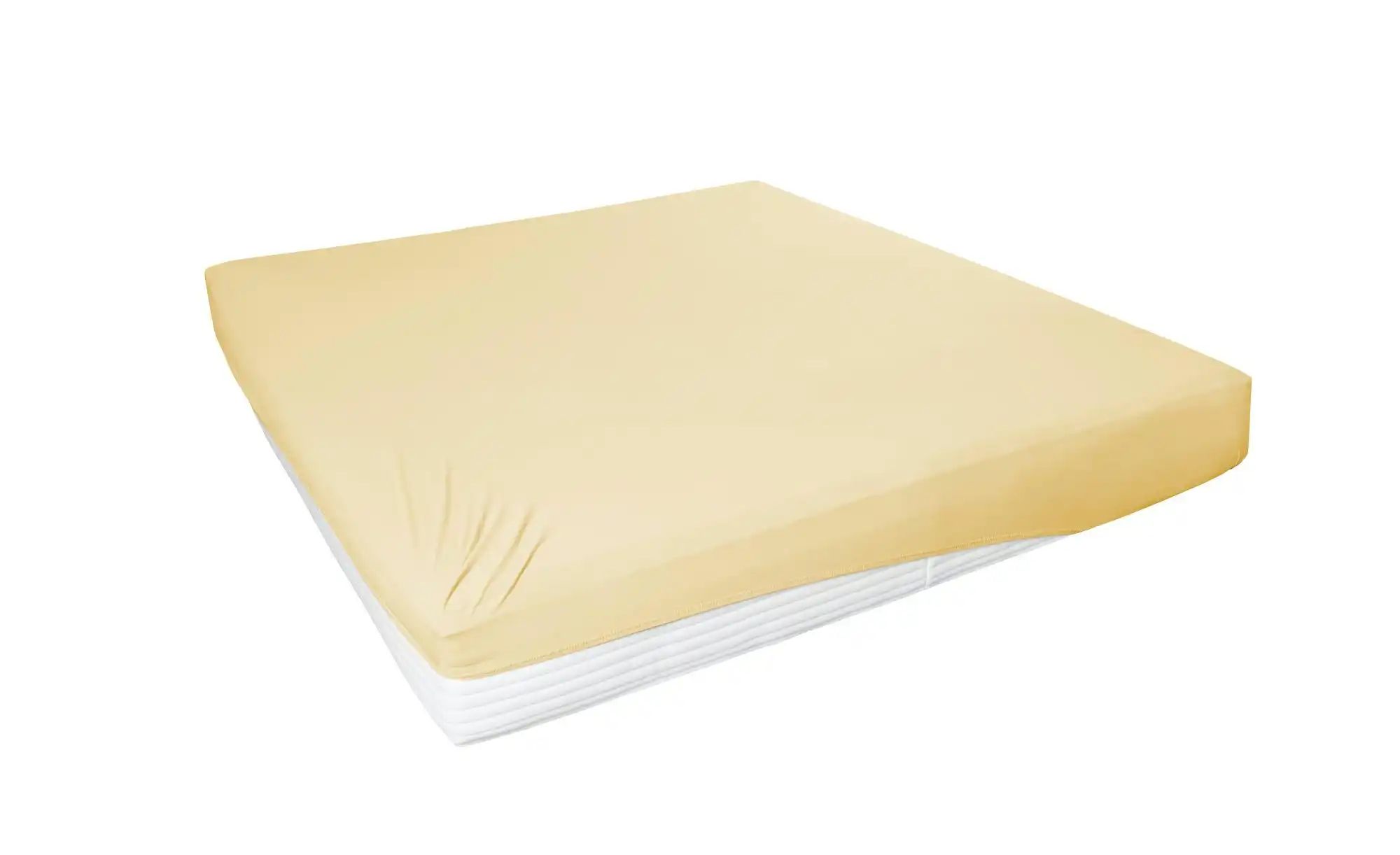 Jersey-Elasthan Boxspringbetttuch   ¦ gelb ¦ Maße (cm): B: 190 H: 26 T: 26. günstig online kaufen
