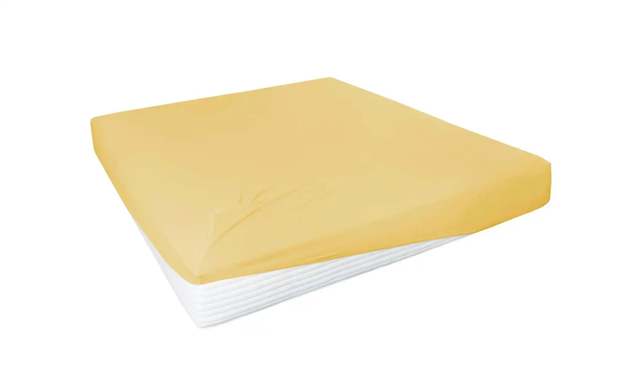 Thumbnail - Jersey-Elastan Boxspringlaken ¦ gelb ¦ Maße (cm): B: 150 H: 28 T: 28.0 Bettwaren > Bettlaken - Höffner
