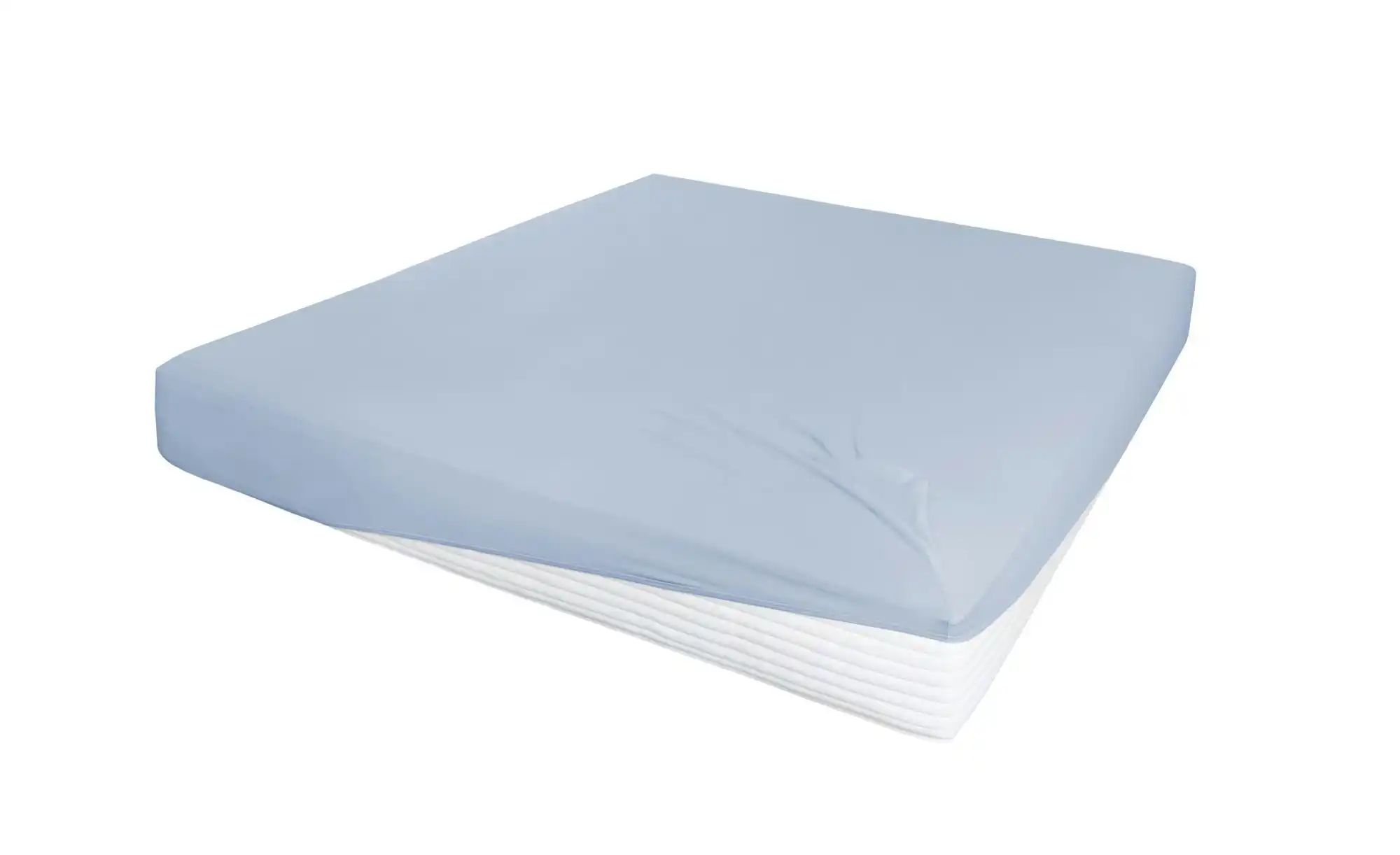 Jersey-Elastan Boxspringlaken ¦ blau ¦ Maße (cm): B: 190 H: 28 T: 28 Bettwa günstig online kaufen