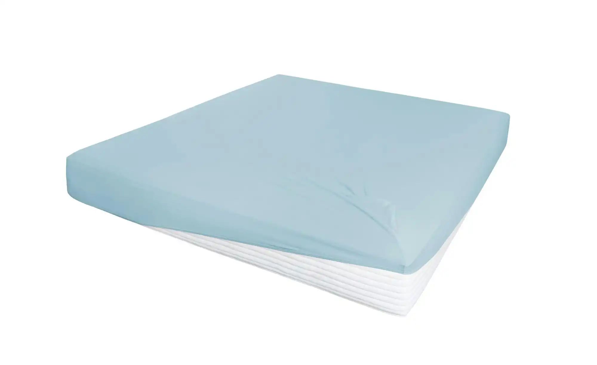 Jersey-Elasthan Boxspringbetttuch ¦ blau ¦ Maße (cm): B: 150 H: 26 T: 26 Be günstig online kaufen