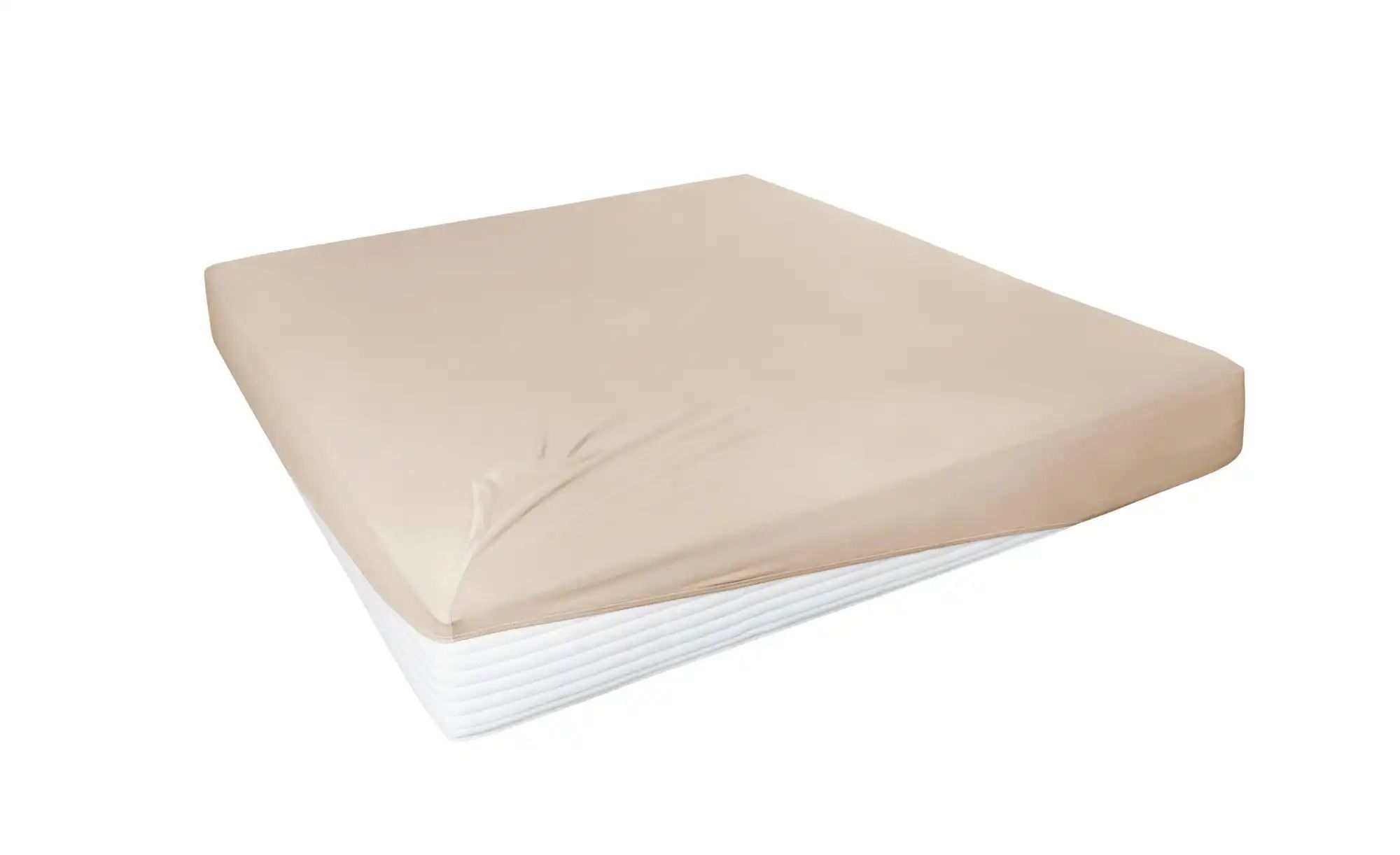 Thumbnail - Jersey-Elasthan Boxspringbetttuch ¦ beige ¦ Maße (cm): B: 100 H: 26 T: 26.0 Bettwaren > Bettlaken - Höffner