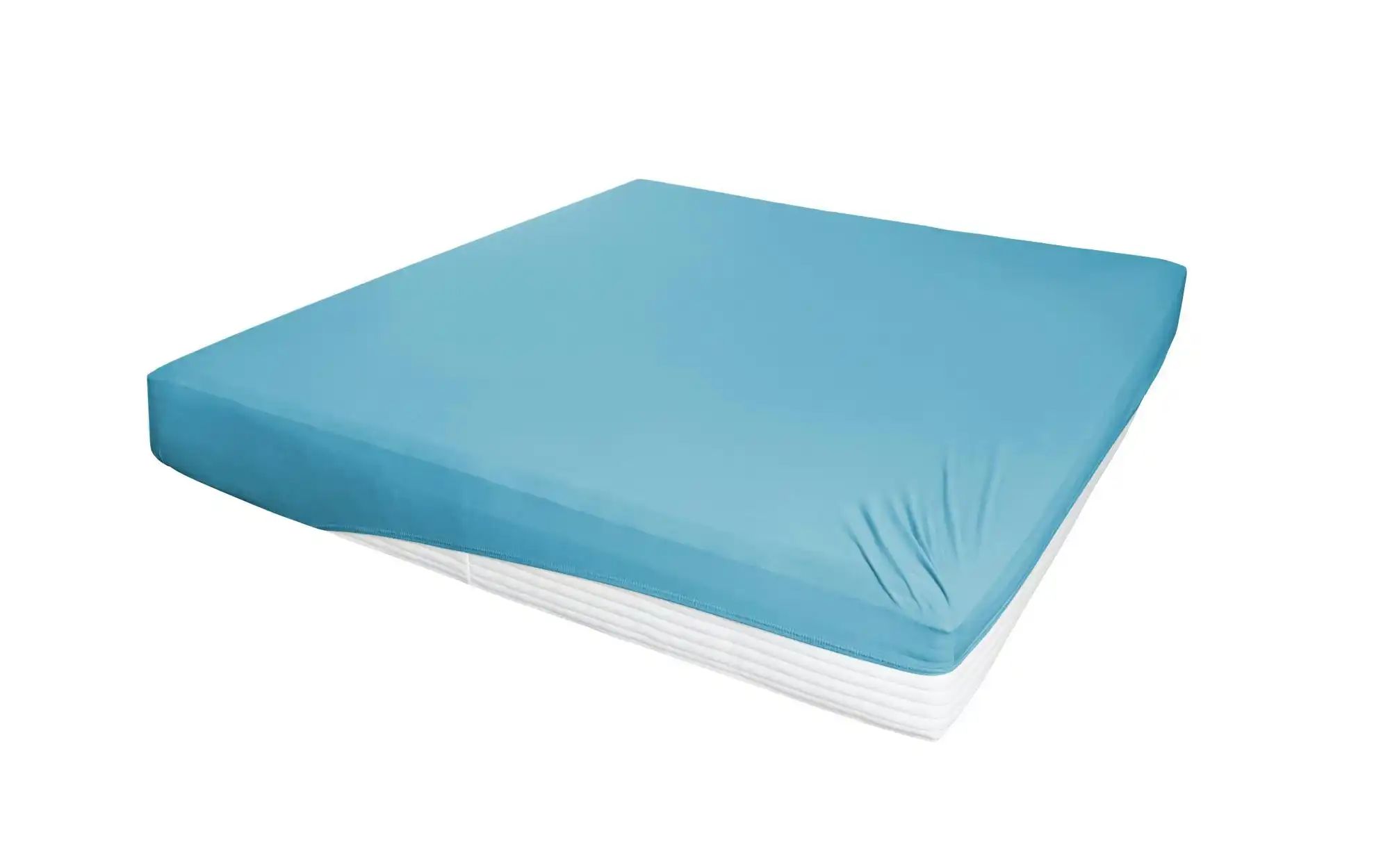 Jersey-Elasthan Boxspringbetttuch ¦ blau ¦ Maße (cm): B: 100 H: 26 T: 26 Be günstig online kaufen