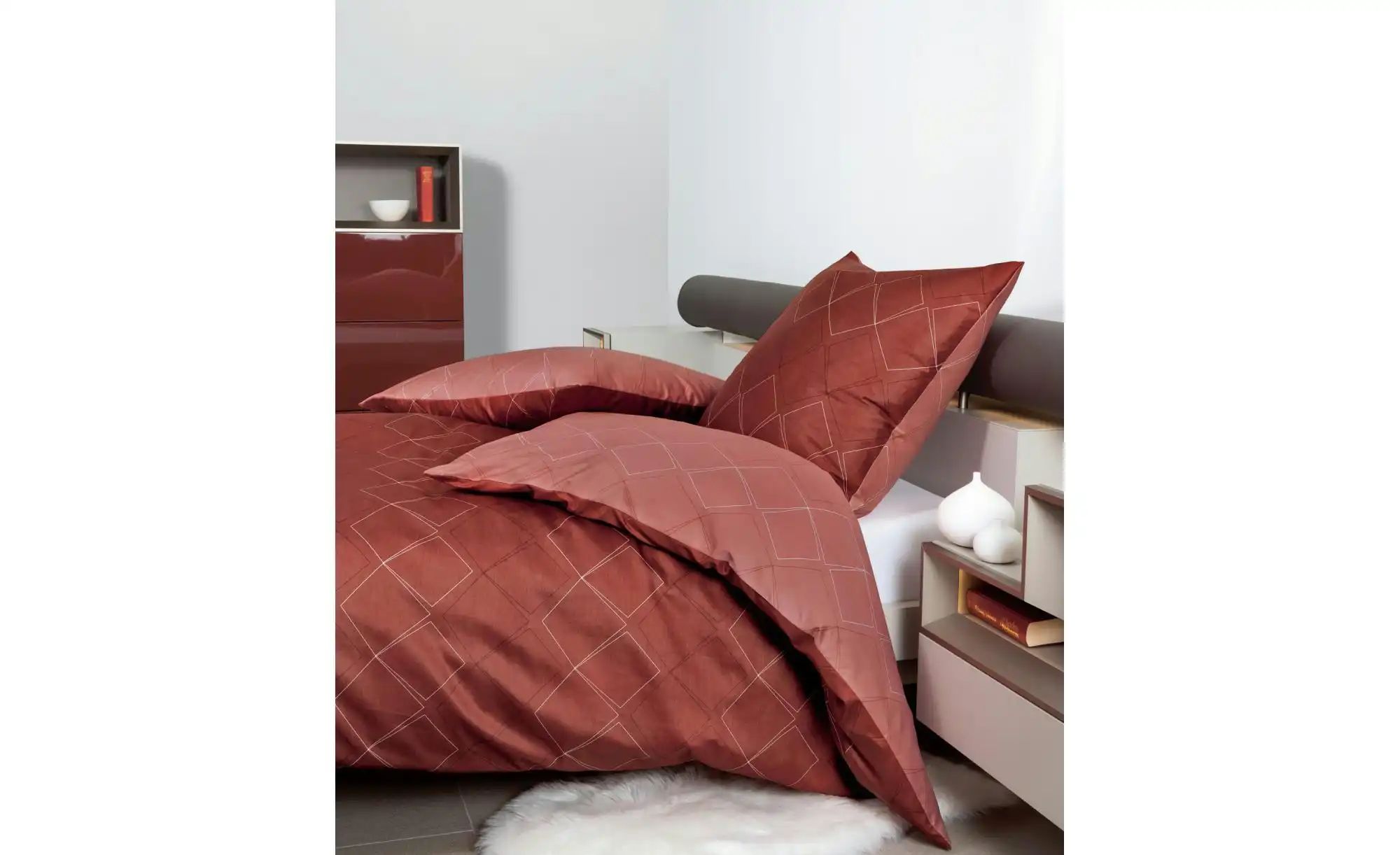 Janine Bettwäsche   ¦ rot ¦ Maße (cm): B: 155 H: 3,7 Bettwaren > Bettwäsche günstig online kaufen