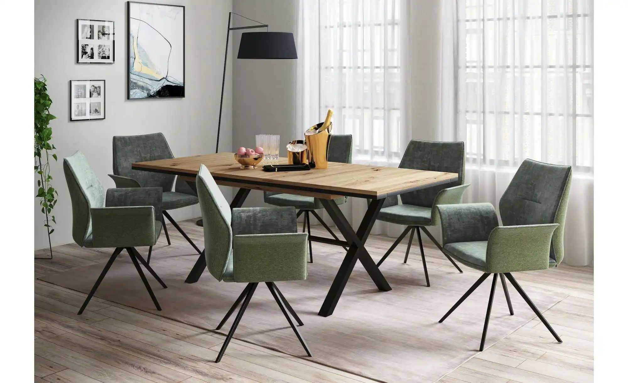 Polsterstuhl  Kanan ¦ grün ¦ Maße (cm): B: 64 H: 92 Stühle > Polsterstühle günstig online kaufen