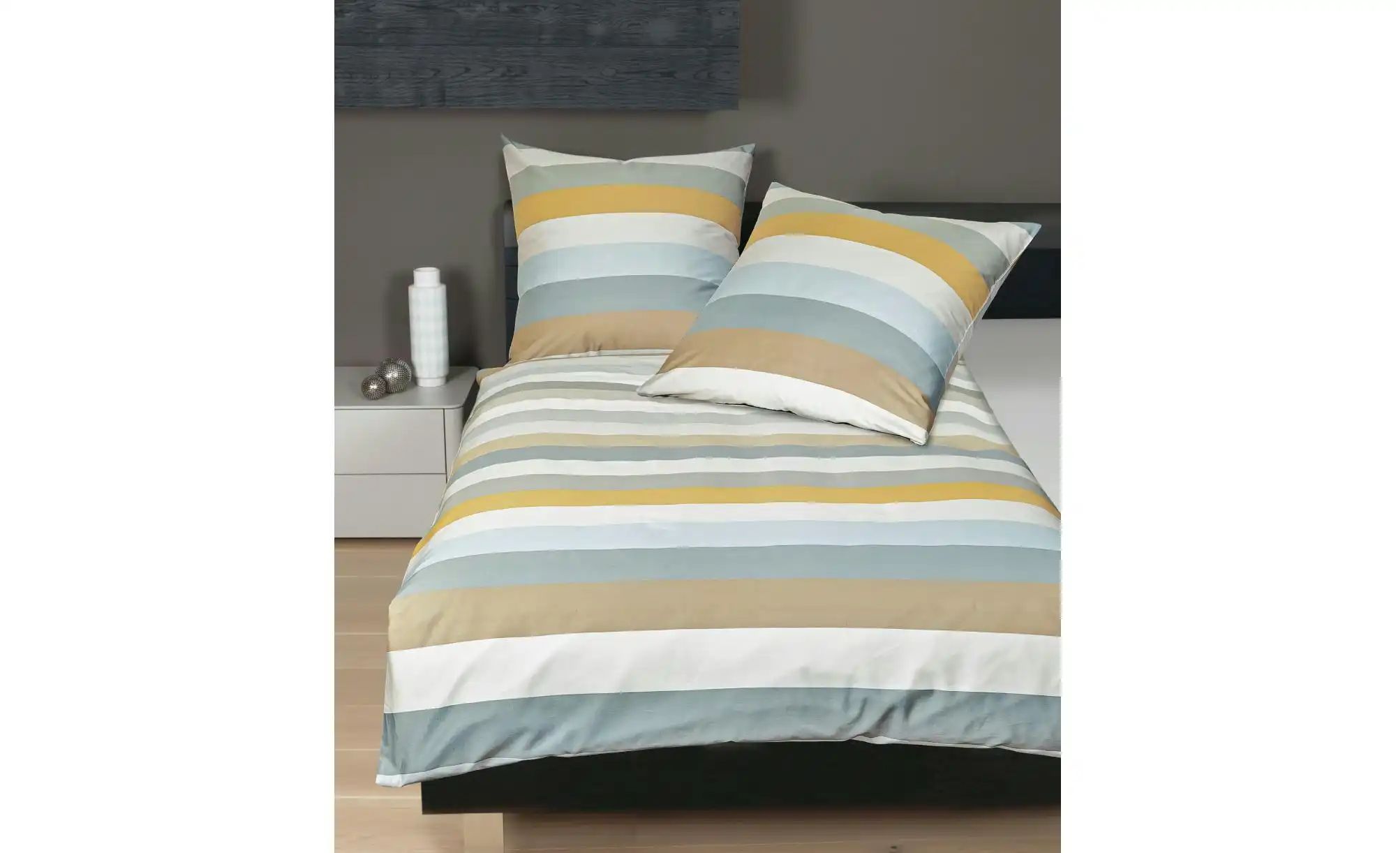 Janine Mako-Satin Bettwäsche   ¦ blau ¦ Maße (cm): B: 155 H: 4 Bettwaren > günstig online kaufen