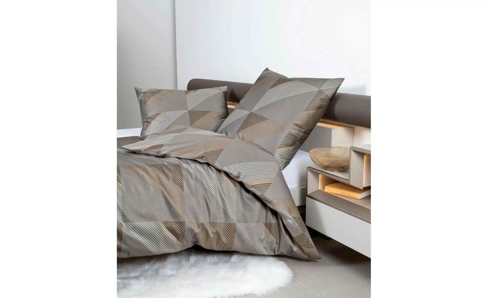Janine Janine Mako-Satin Bettwäsche J.D. 87065 nachtschattenblau Größe:  15 günstig online kaufen