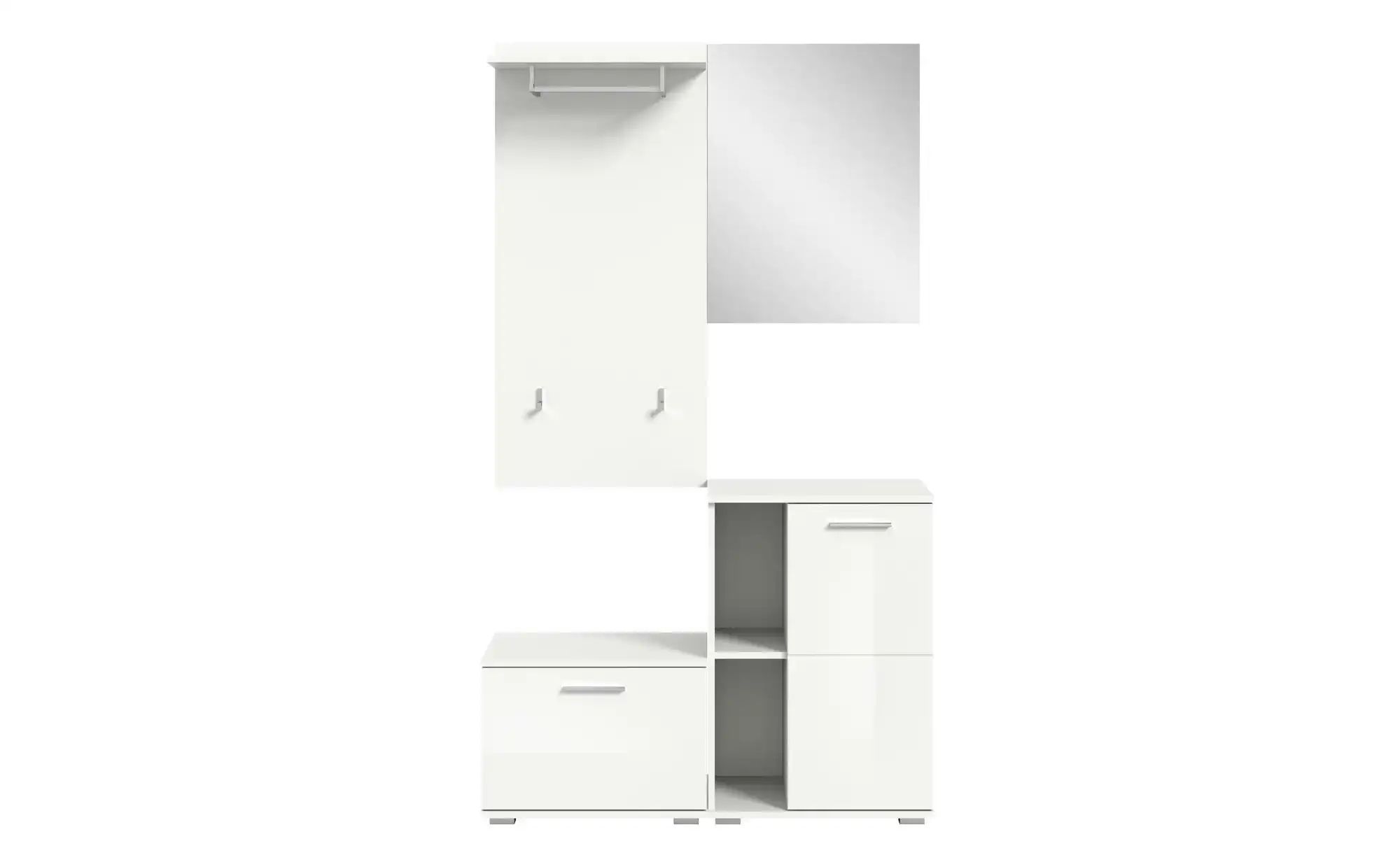 ebuy24 Kleiderschrank Prego Garderobenmöbel Set 2 Teile Hochglanz weiß günstig online kaufen