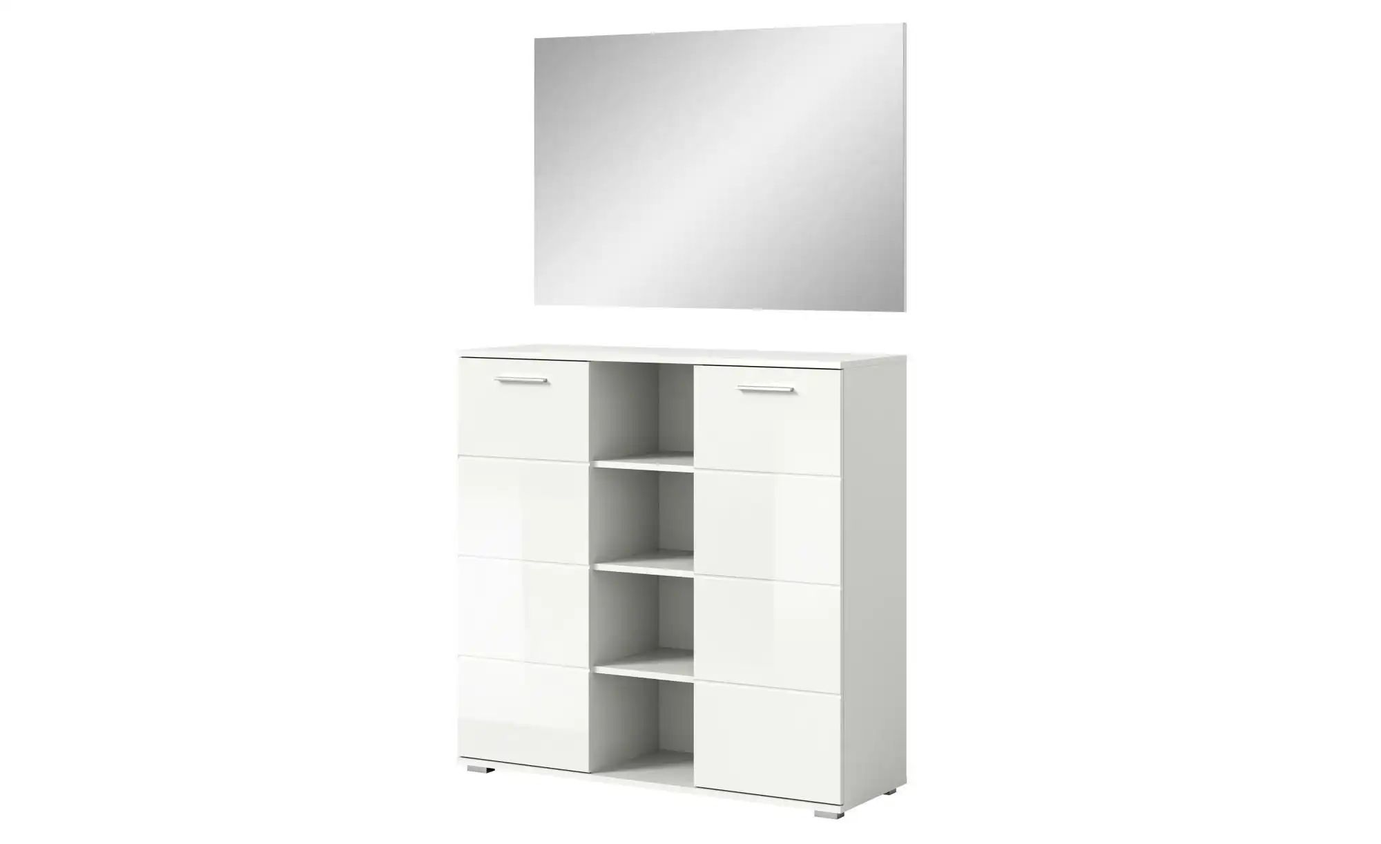 ebuy24 Kleiderschrank Prego Garderobenmöbel Set 2 Teile Hochglanz weiß günstig online kaufen