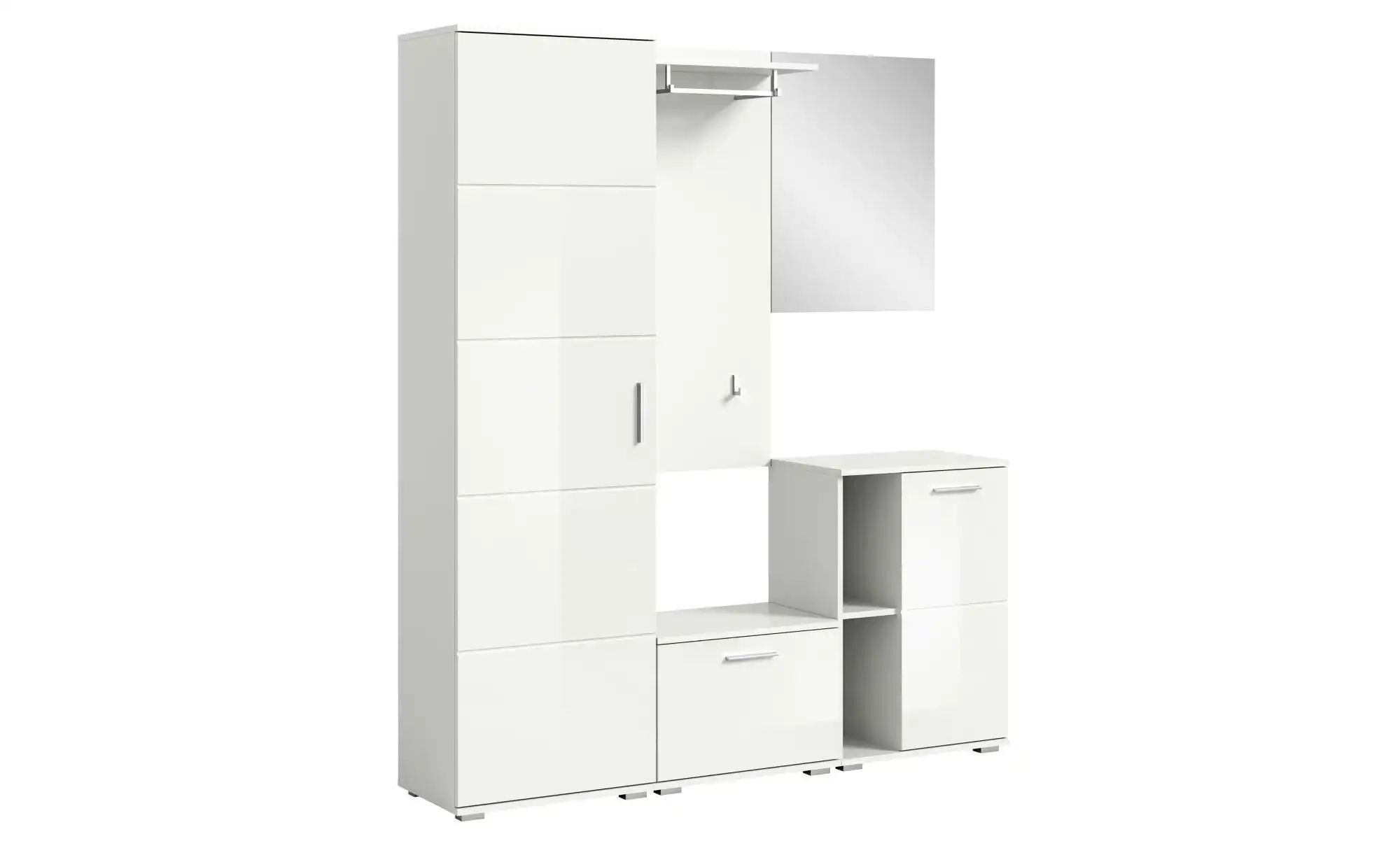 ebuy24 Kleiderschrank Prego Garderobenmöbel Set 5 Teile Hochglanz weiß günstig online kaufen