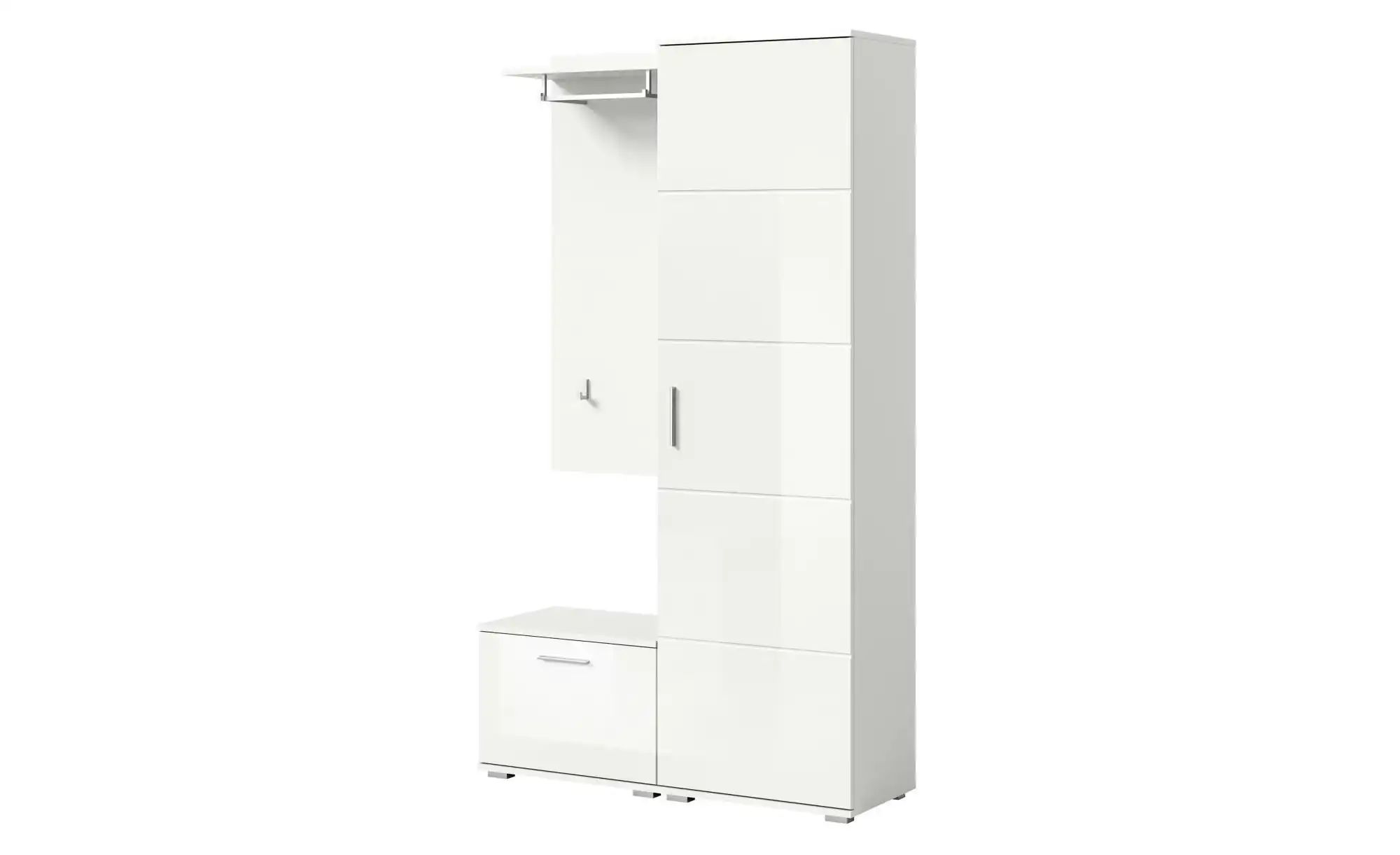 ebuy24 Kleiderschrank Prego Garderobenmöbel Set 3 Teile Hochglanz weiß günstig online kaufen