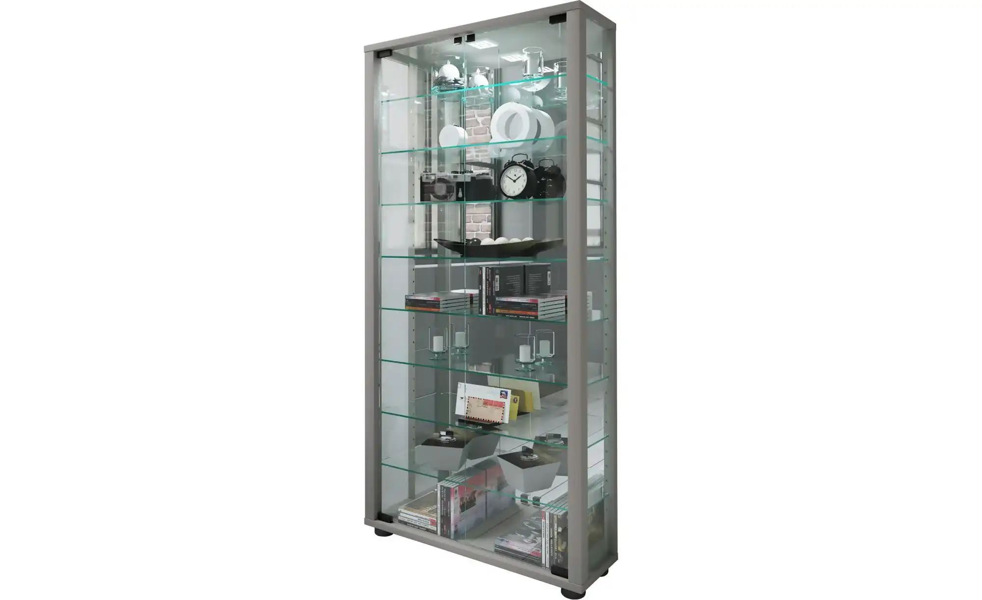 Vitrine  Lumo ¦ silber ¦ Maße (cm): B: 59 H: 114,8 T: 18.0 Schränke > Vitri günstig online kaufen